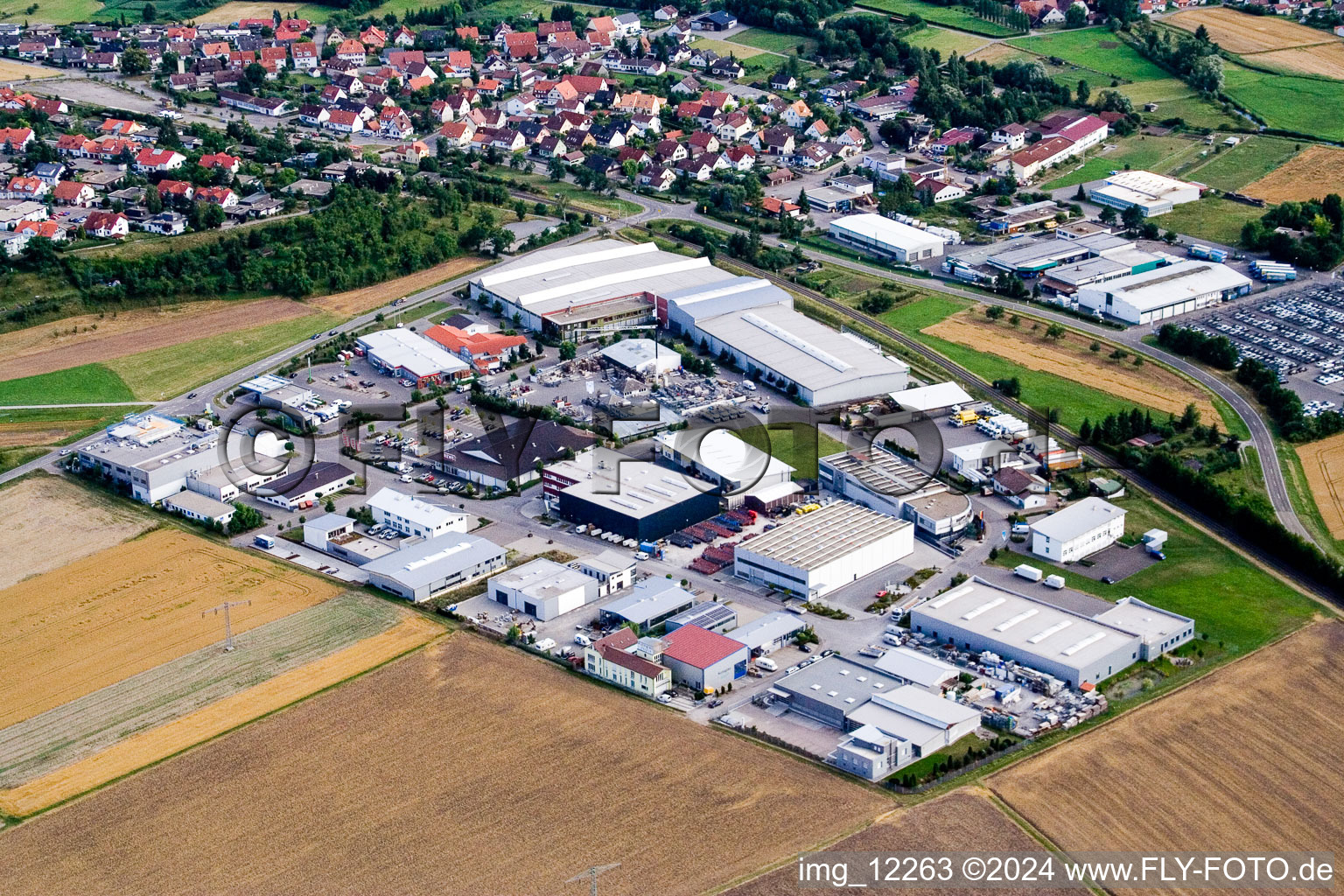 Industrial estate and company settlement Nordost in the district Altingen in Ammerbuch in the state Baden-Wurttemberg