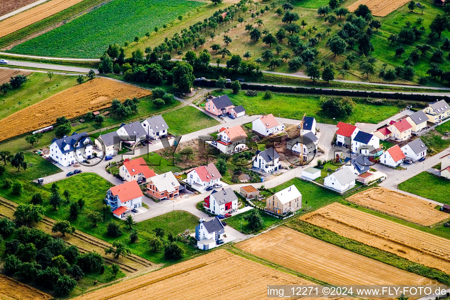 New development area in the district Altingen in Ammerbuch in the state Baden-Wuerttemberg, Germany