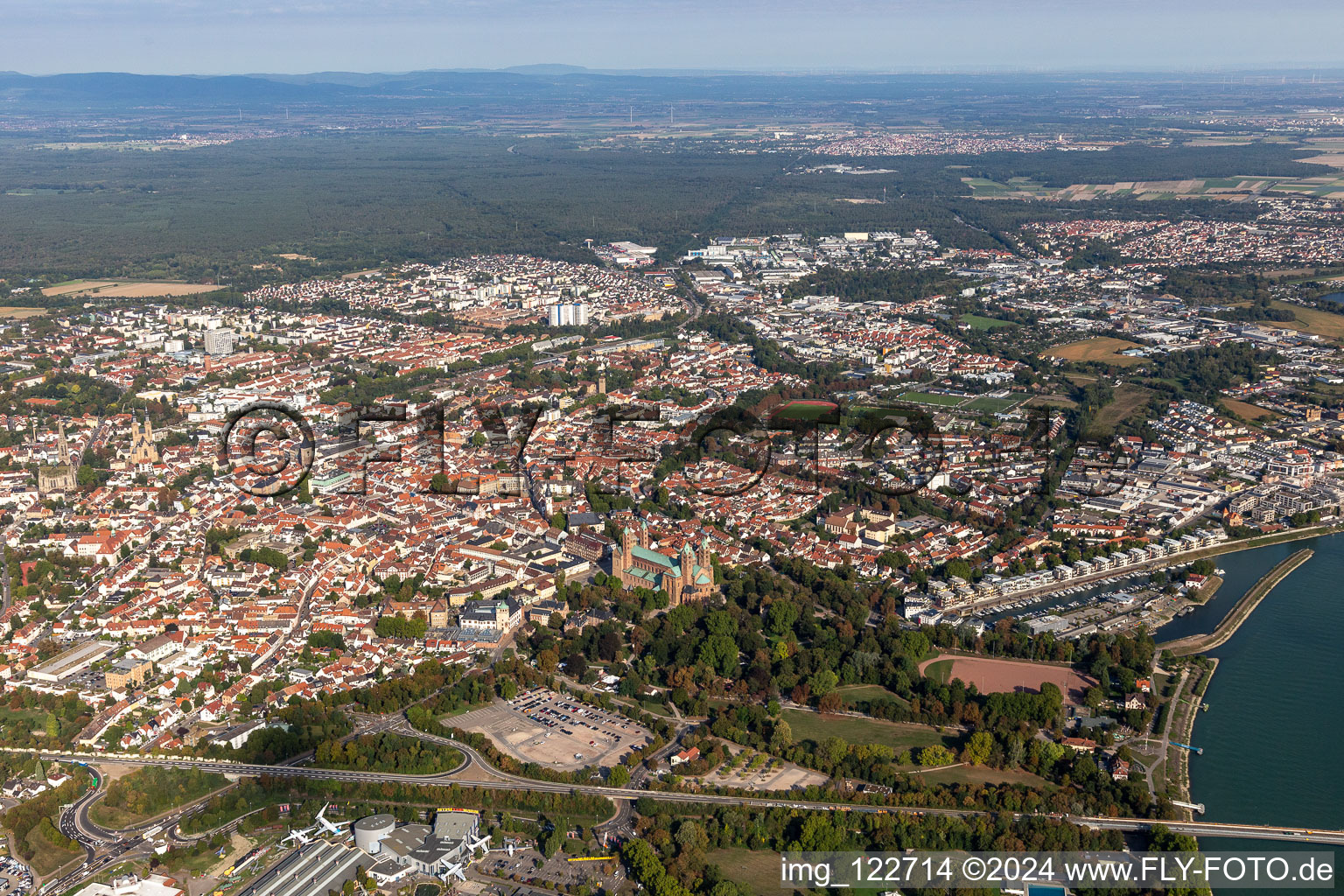 Speyer in the state Rhineland-Palatinate, Germany out of the air