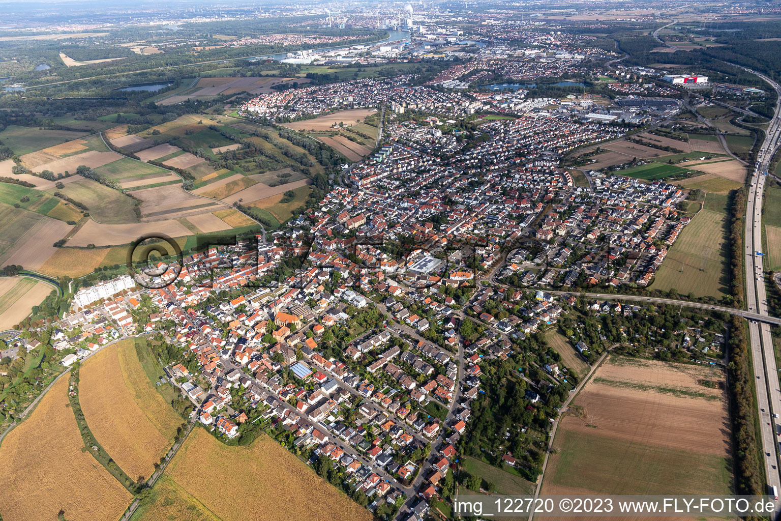 Brühl in the state Baden-Wuerttemberg, Germany from above