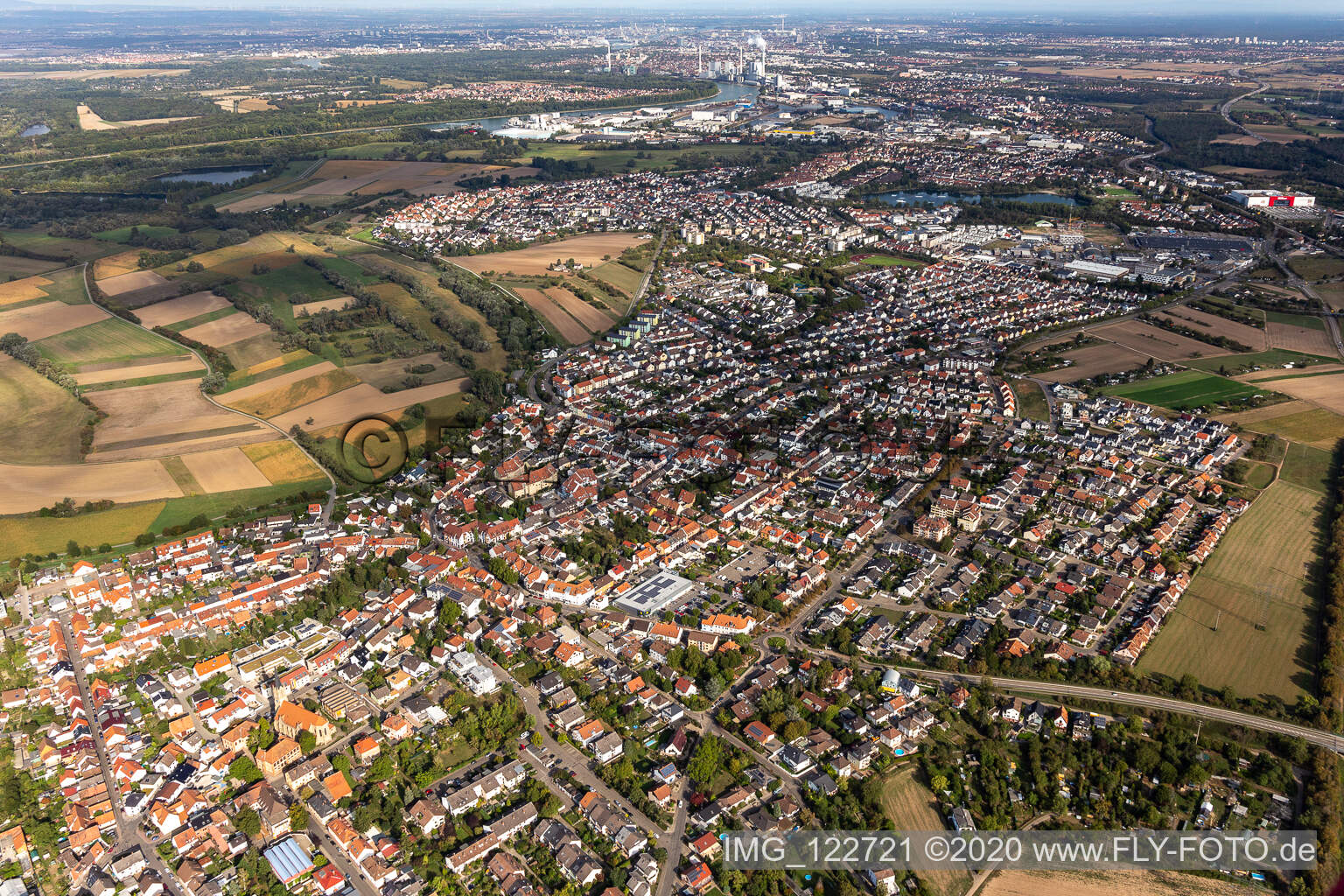 Brühl in the state Baden-Wuerttemberg, Germany out of the air