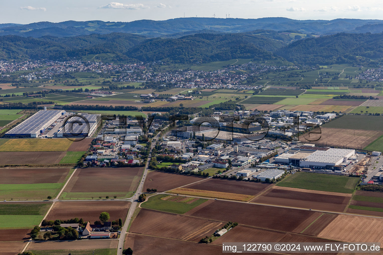 Industrial estate and company settlement on A5 be4work GmbH in Heddesheim in the state Baden-Wuerttemberg, Germany