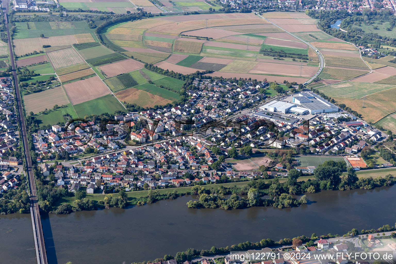 Building and production halls on the premises of the bakery BAeKO Sued-West Baecker- and Konditorengenossenschaft eG in Edingen-Neckarhausen in the state Baden-Wuerttemberg, Germany