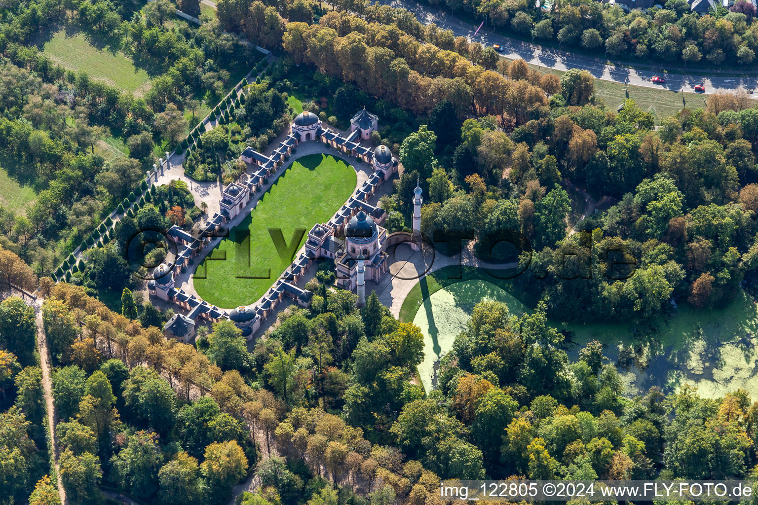 Mosque in the castle garden in Schwetzingen in the state Baden-Wuerttemberg, Germany