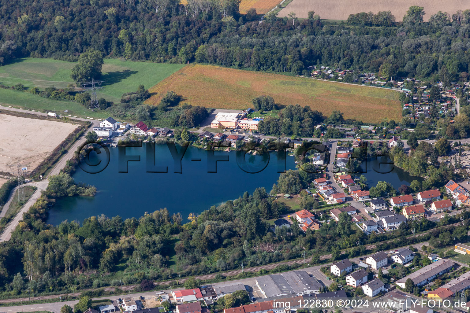 Walthersee in Philippsburg in the state Baden-Wuerttemberg, Germany