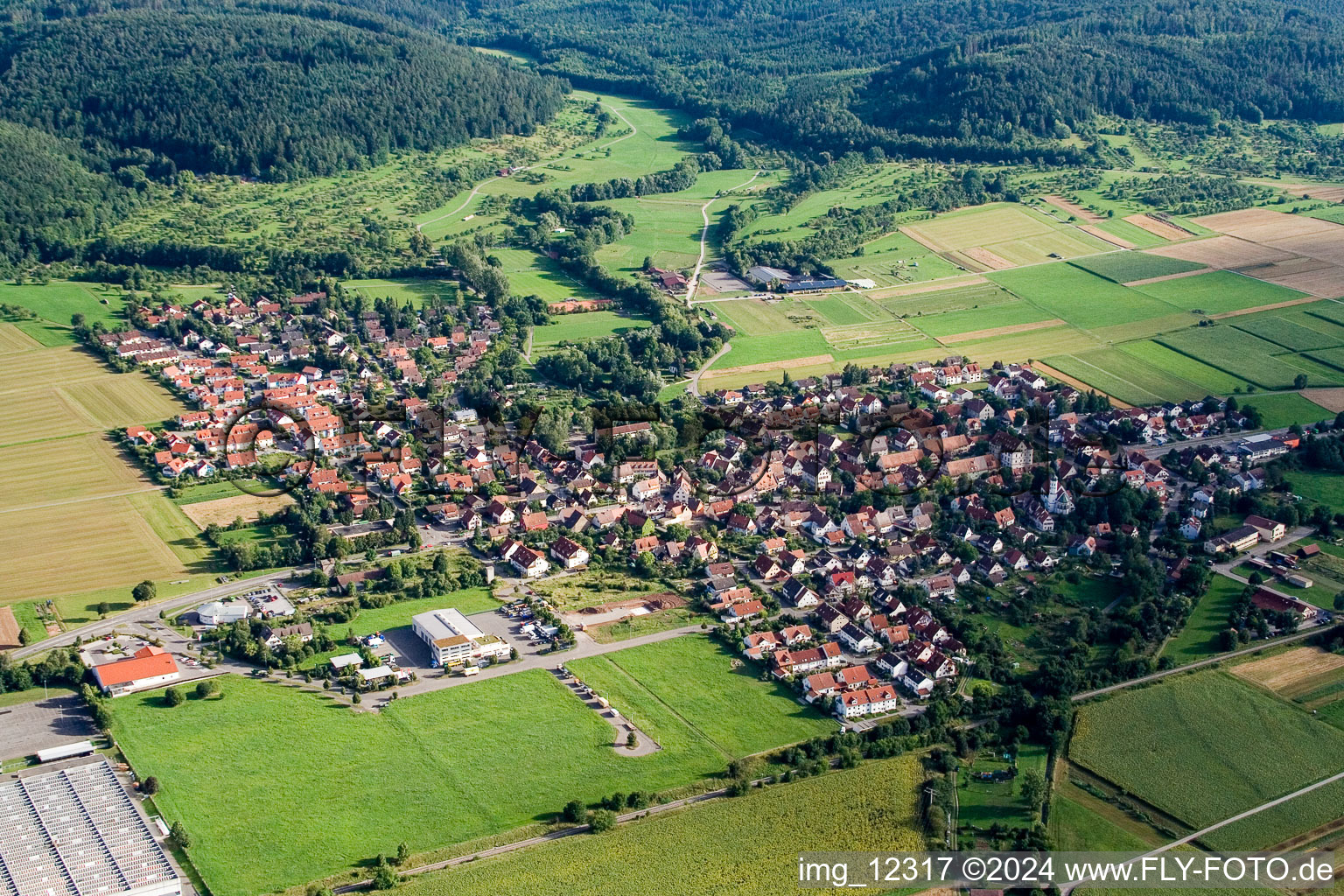 District Bühl in Tübingen in the state Baden-Wuerttemberg, Germany seen from above