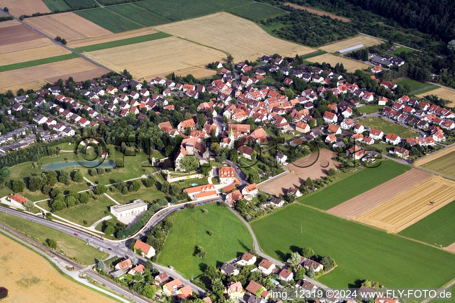 Aerial photograpy of At Tübingen in the district Kilchberg in Tübingen in the state Baden-Wuerttemberg, Germany