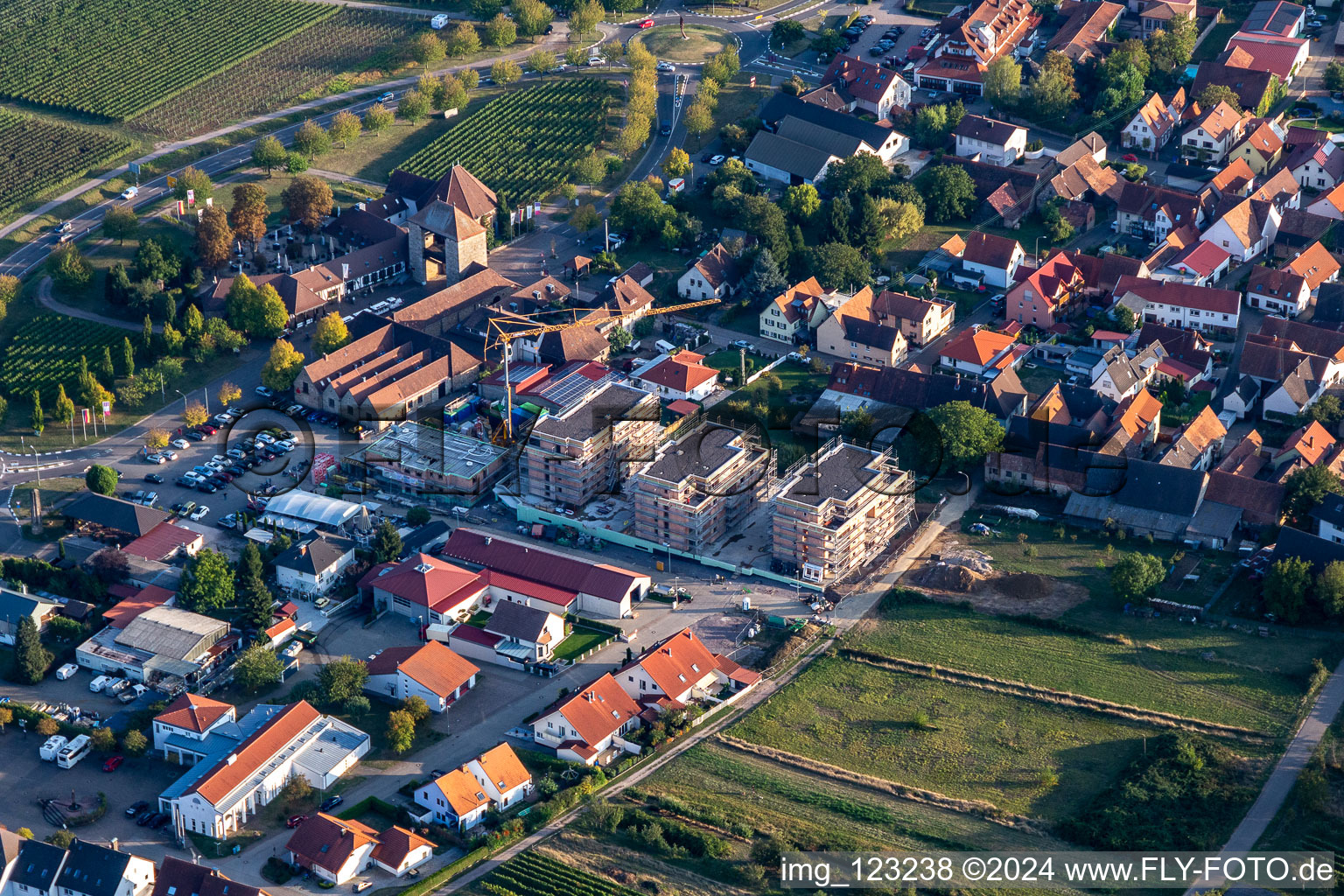 New building site on Sylvanerstr in the district Schweigen in Schweigen-Rechtenbach in the state Rhineland-Palatinate, Germany