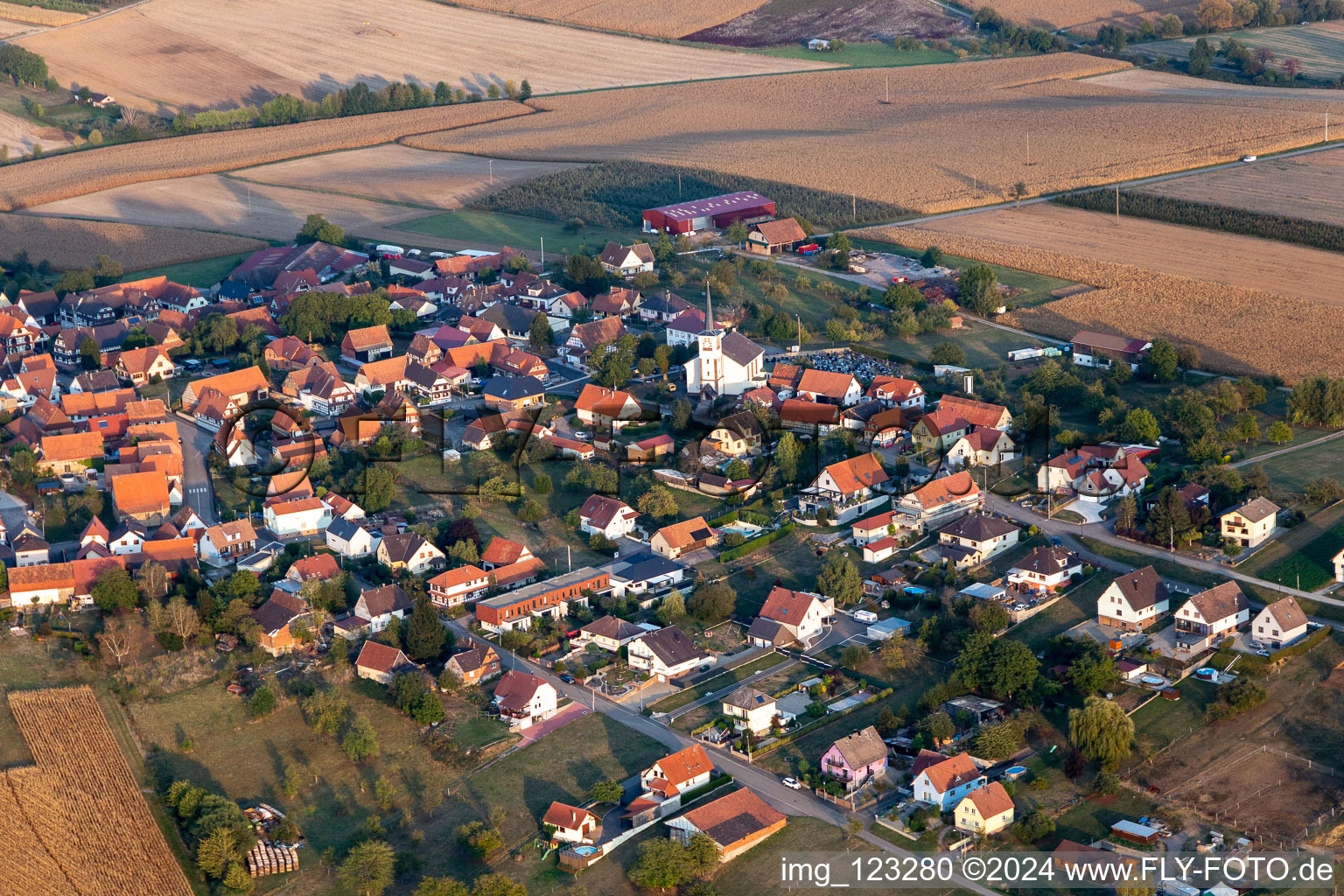 Schœnenbourg in the state Bas-Rhin, France out of the air