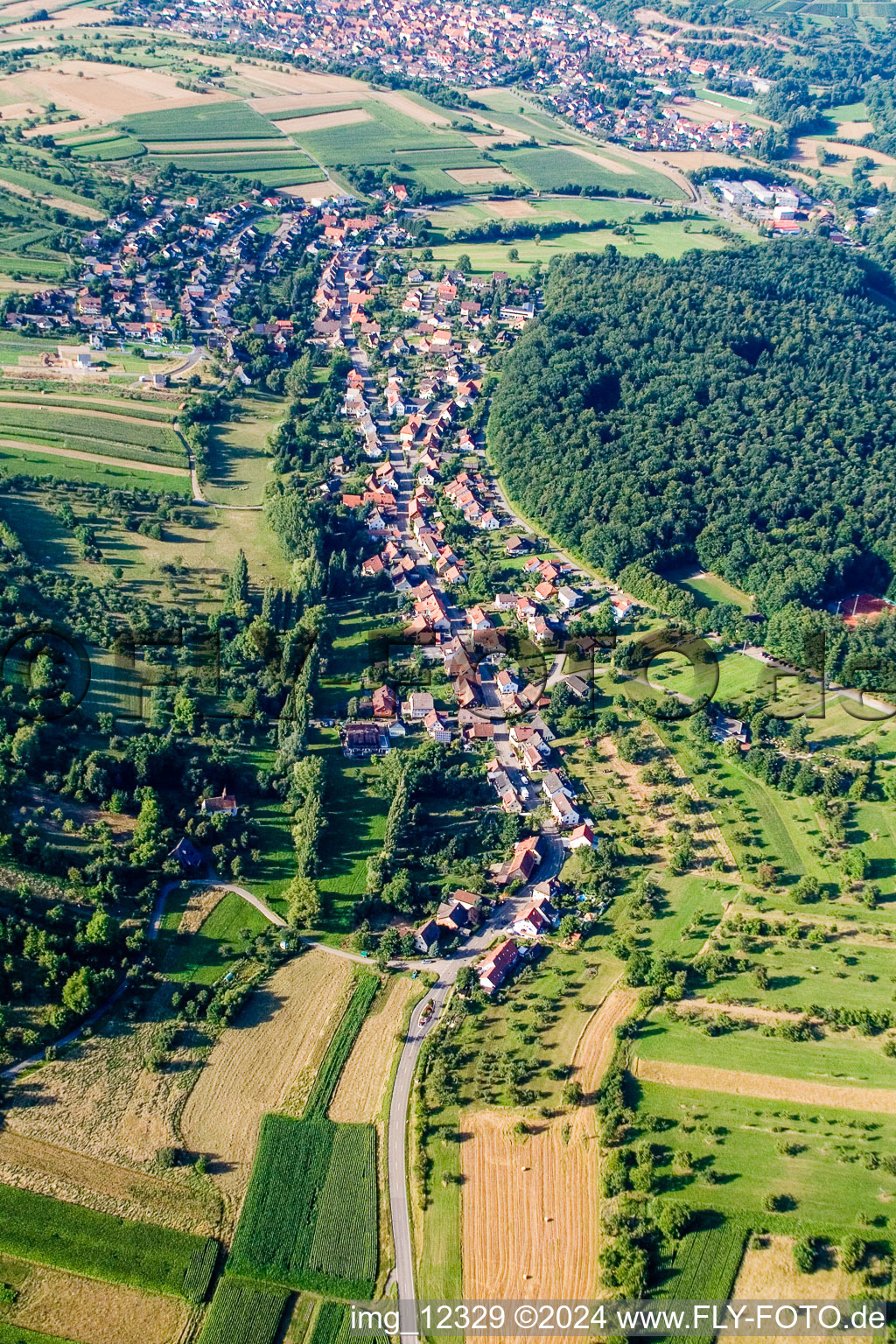 Village view in the district Niebelsbach in Keltern in the state Baden-Wuerttemberg, Germany