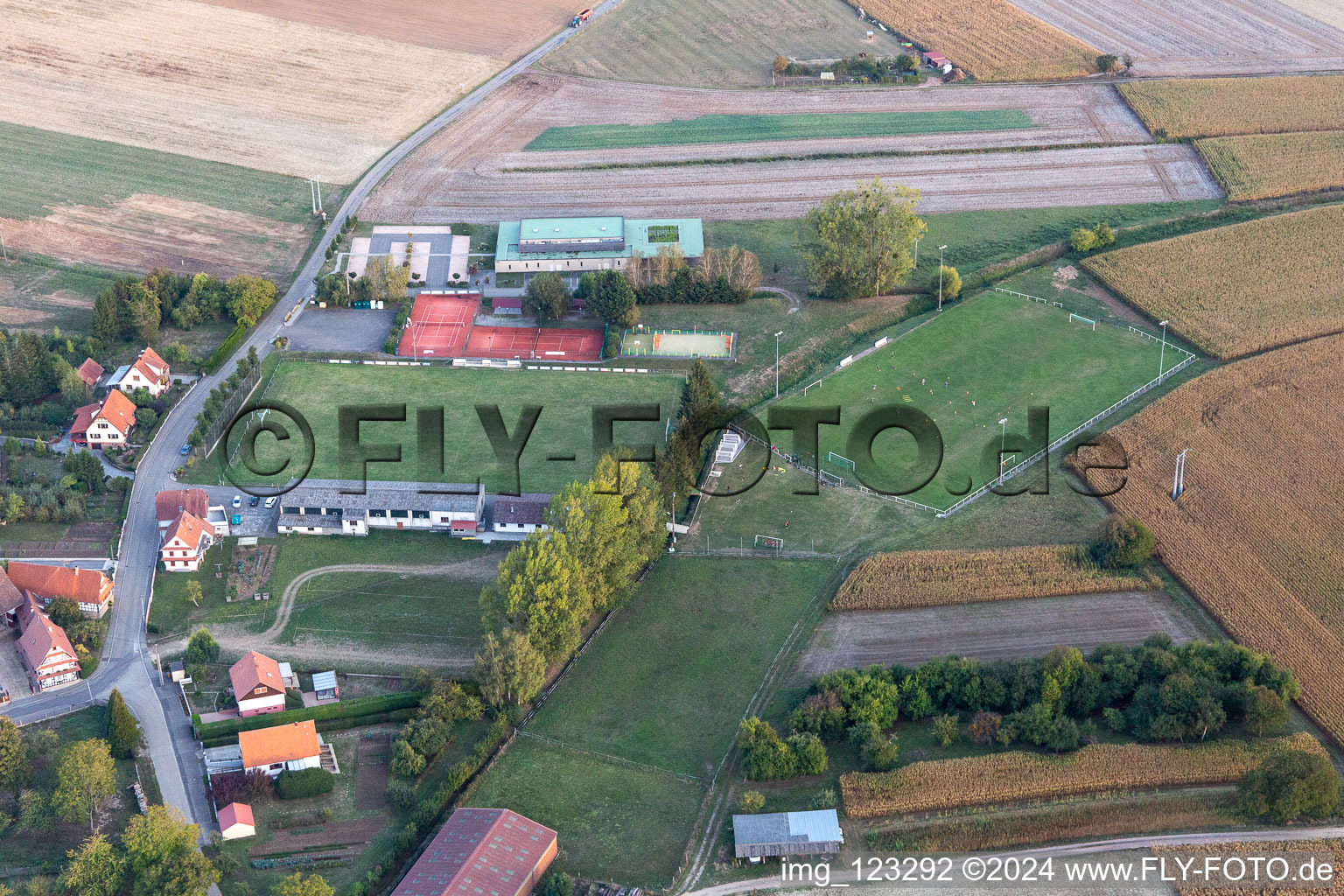 Foot terrain in Hunspach in the state Bas-Rhin, France