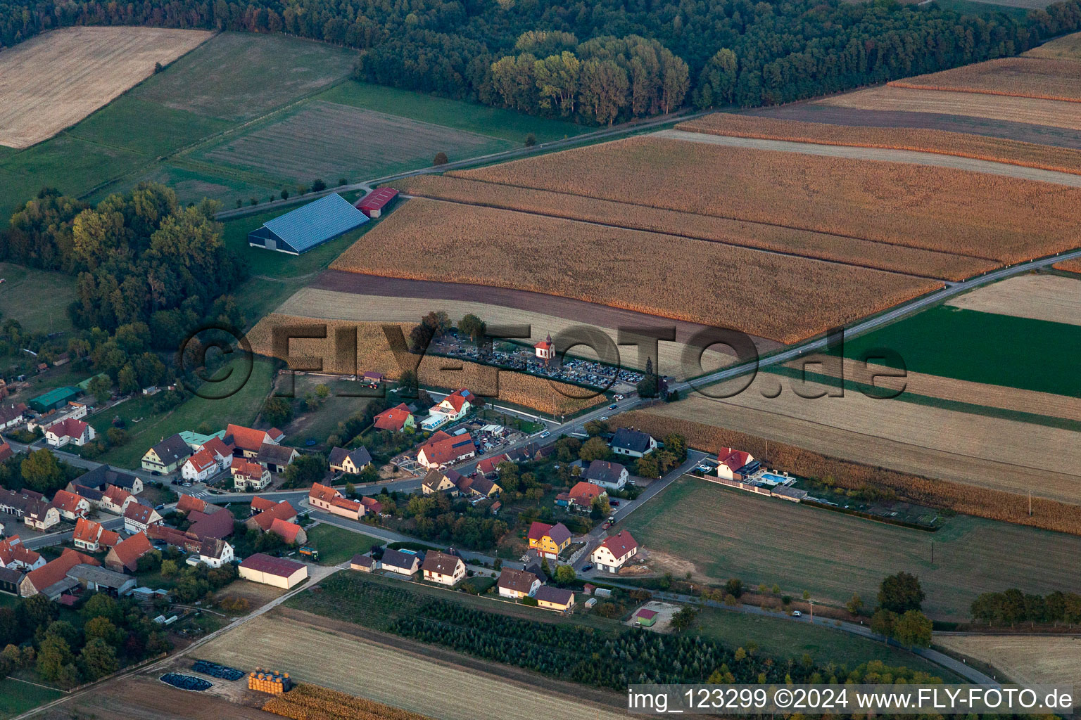 Cemetery in Salmbach in the state Bas-Rhin, France