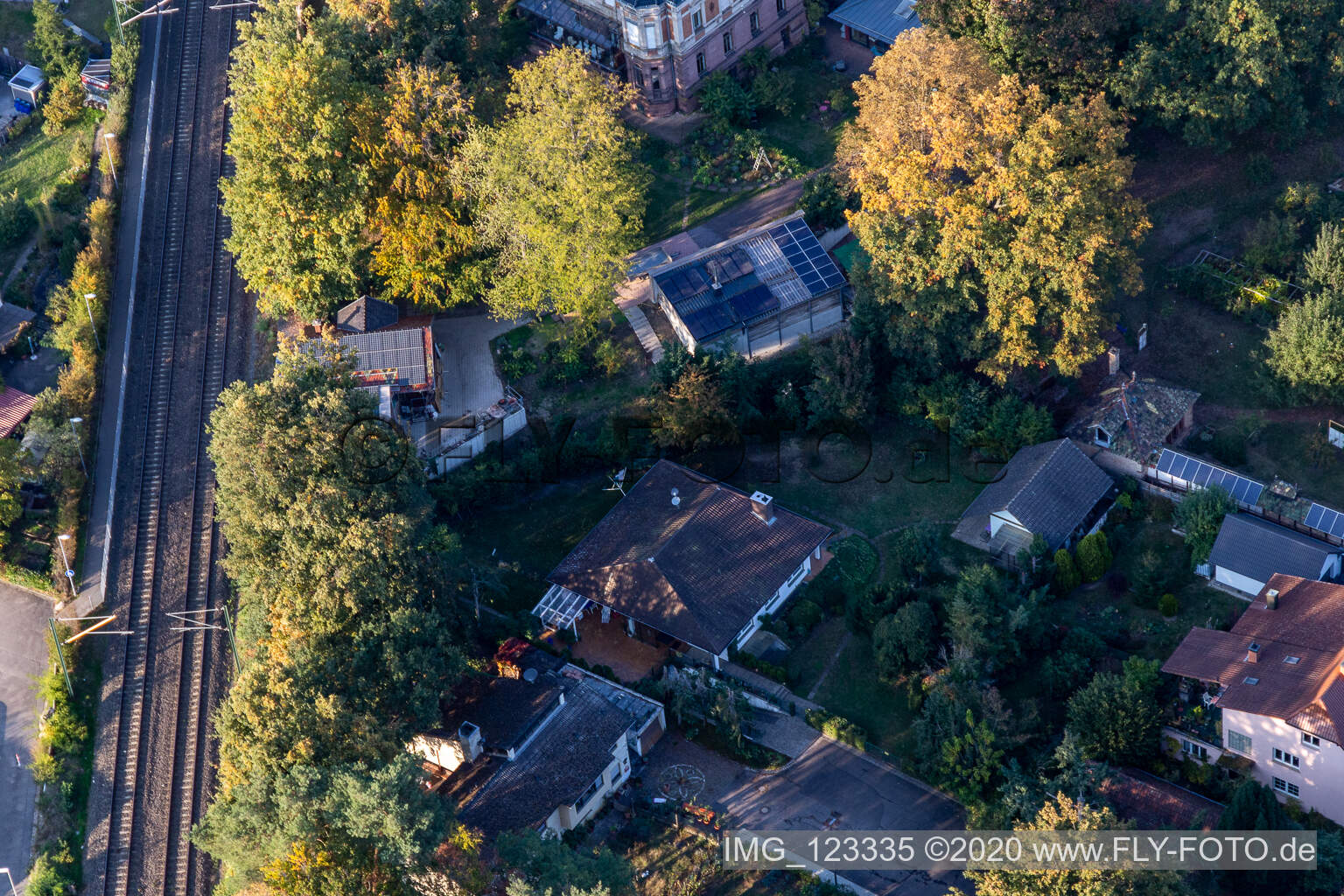 Aerial photograpy of Jockgrim in the state Rhineland-Palatinate, Germany