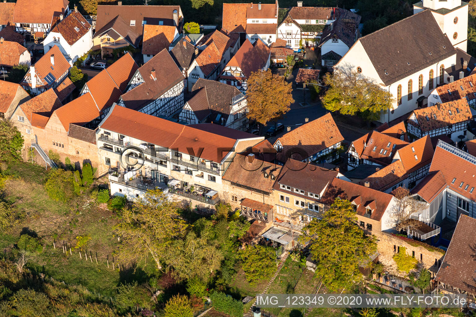 Living in the city wall on Ludwigstr in Jockgrim in the state Rhineland-Palatinate, Germany