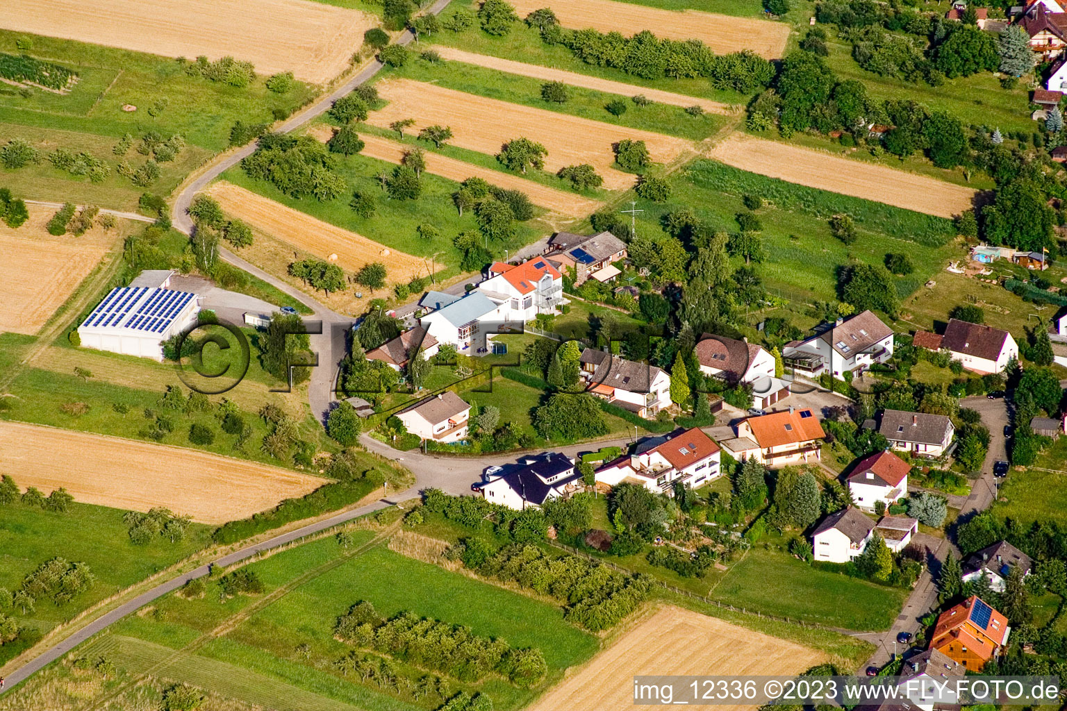 Aerial photograpy of Kelterstr in Gräfenhausen in the state Baden-Wuerttemberg, Germany