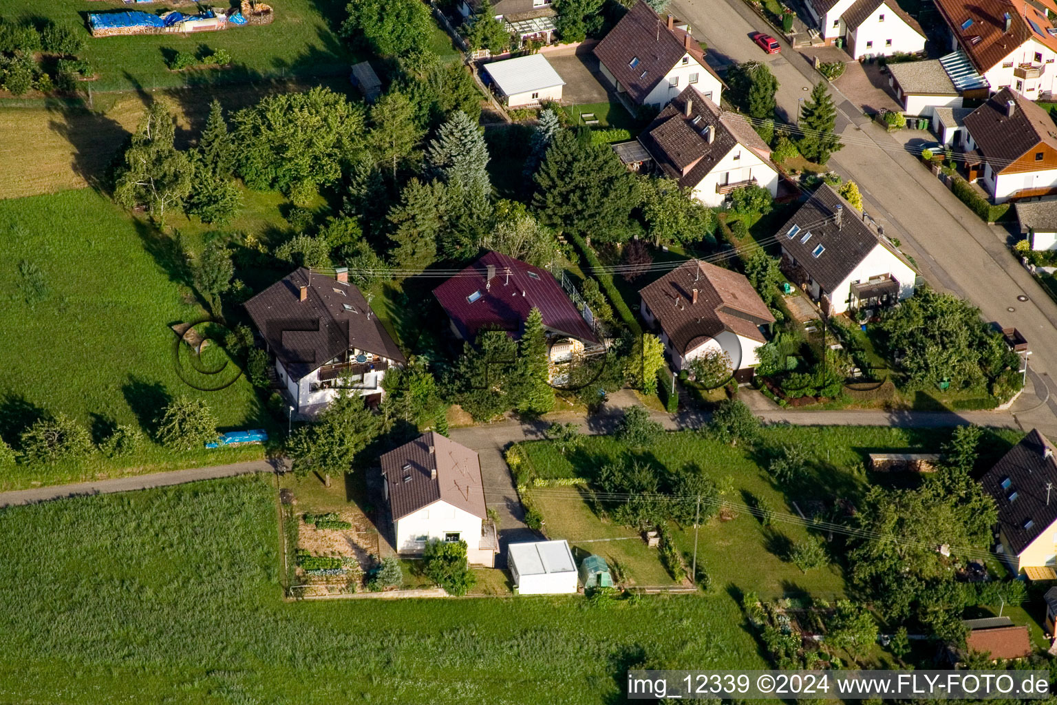 Erlachstr in the district Obernhausen in Birkenfeld in the state Baden-Wuerttemberg, Germany