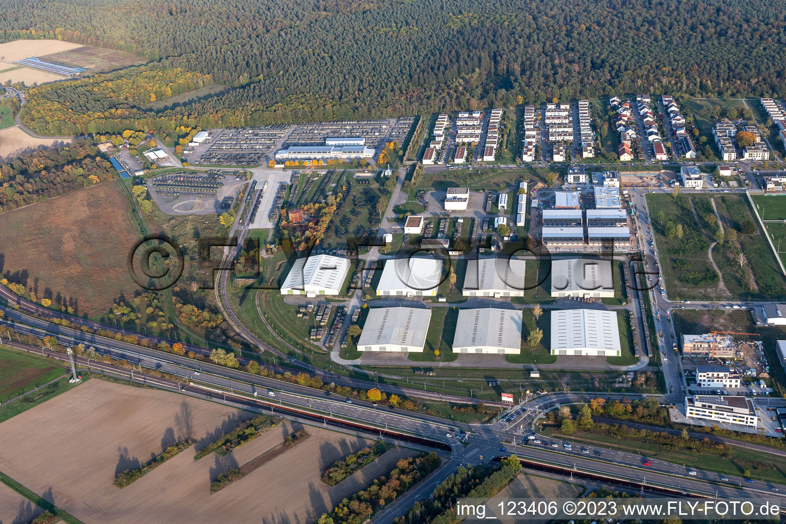 Bundeswehr depot in the district Neureut in Karlsruhe in the state Baden-Wuerttemberg, Germany