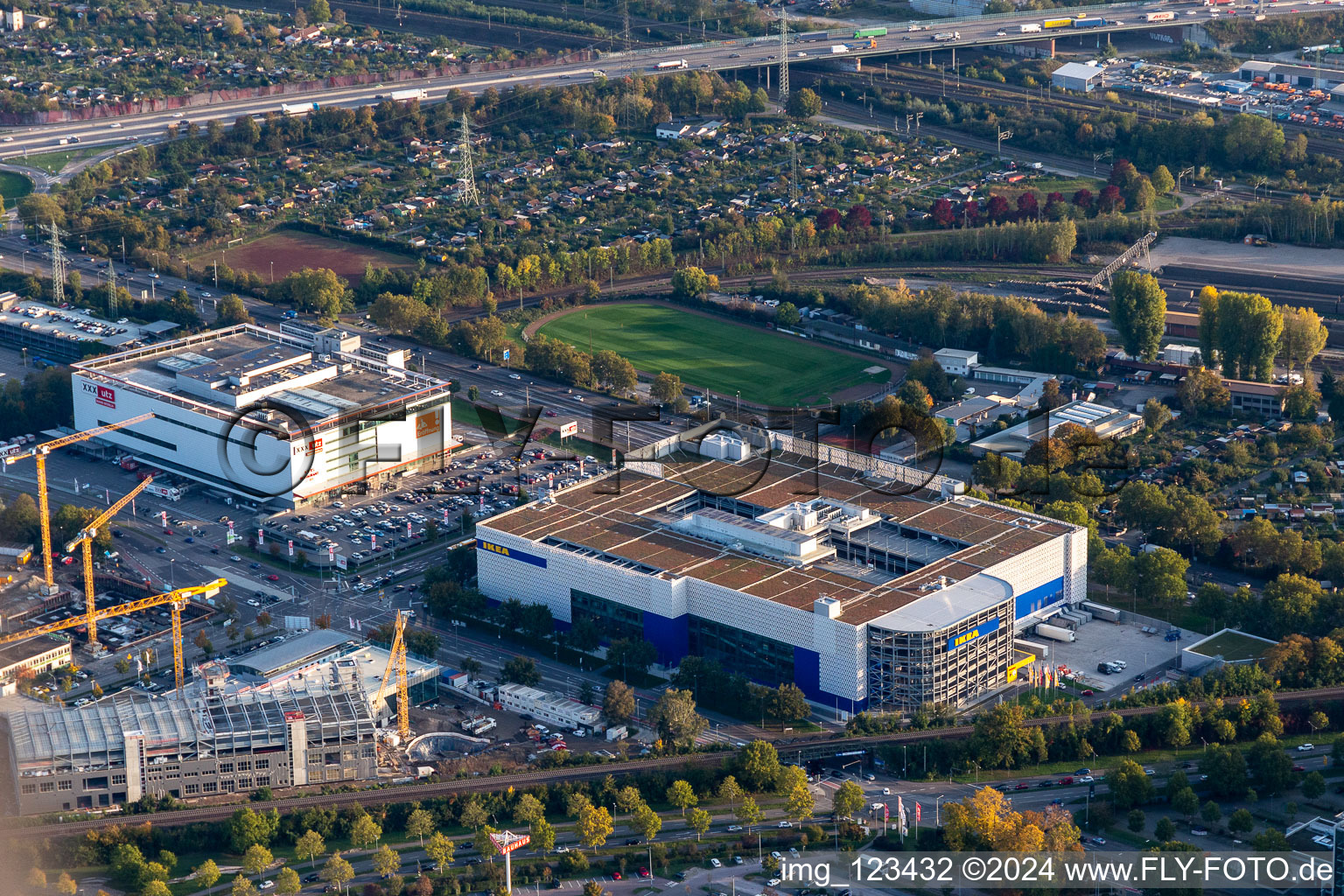 IKEA Karlsruhe in the district Oststadt in Karlsruhe in the state Baden-Wuerttemberg, Germany