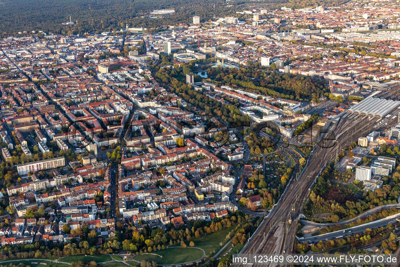 Gebhardstr train station and zoological garden in the district Beiertheim-Bulach in Karlsruhe in the state Baden-Wuerttemberg, Germany