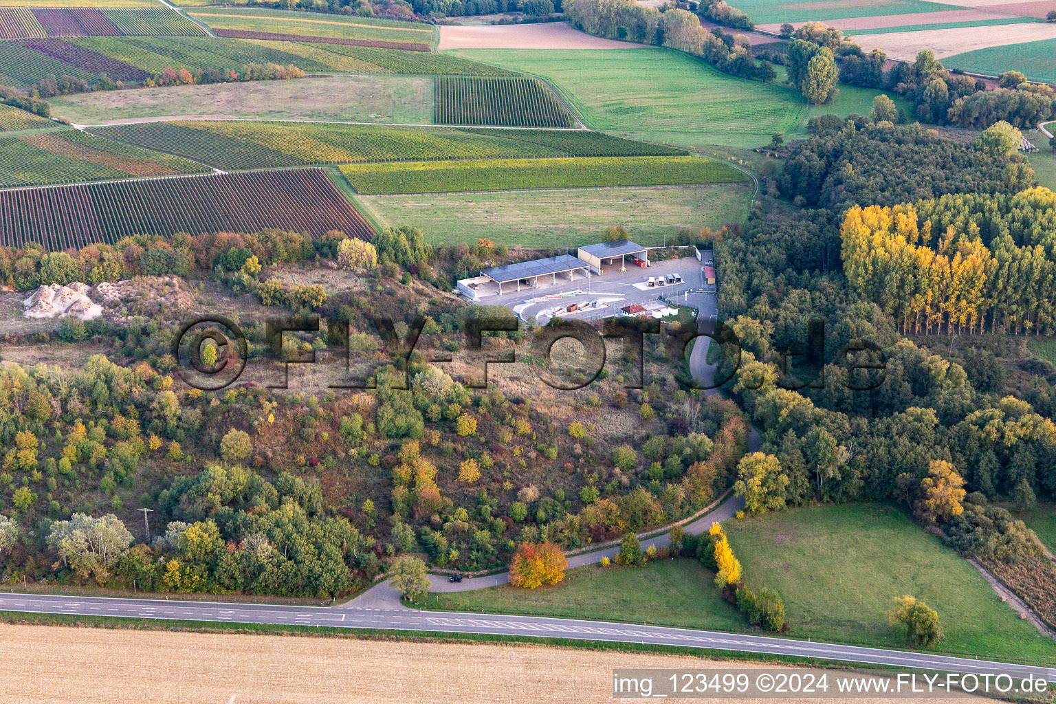 South Southern Wine Route Recycling Center in the district Ingenheim in Billigheim-Ingenheim in the state Rhineland-Palatinate, Germany