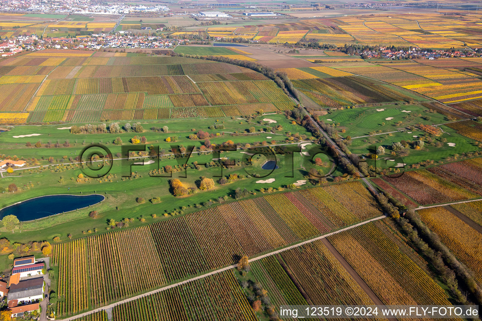 Golf Garden German Wine Route in Dackenheim in the state Rhineland-Palatinate, Germany