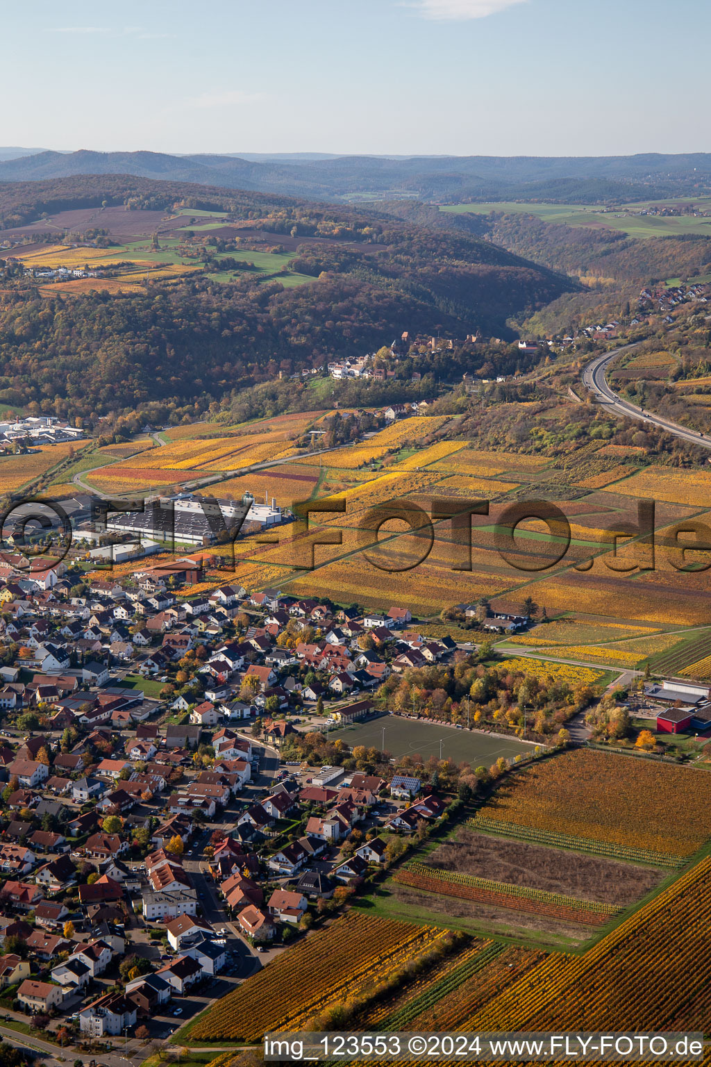 District Sausenheim in Grünstadt in the state Rhineland-Palatinate, Germany