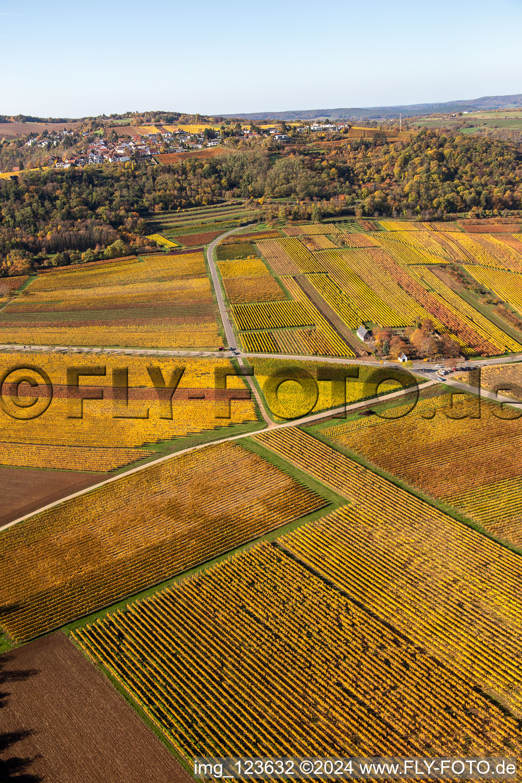 Oblique view of Battenberg in the state Rhineland-Palatinate, Germany