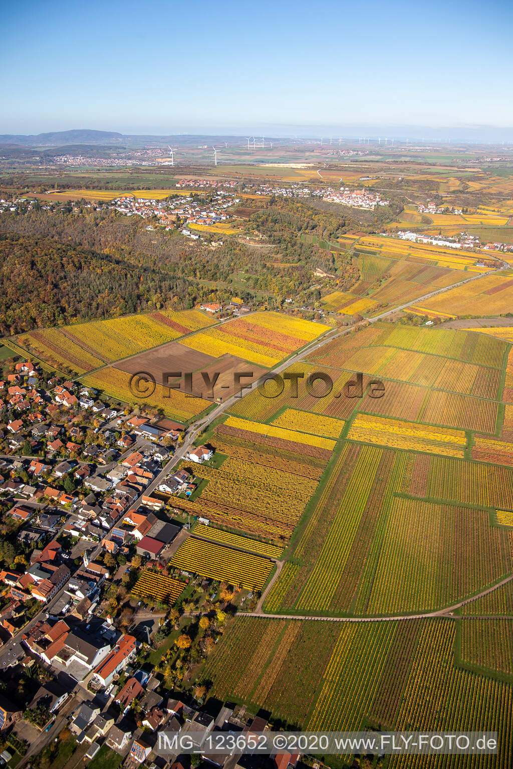Battenberg in the state Rhineland-Palatinate, Germany out of the air