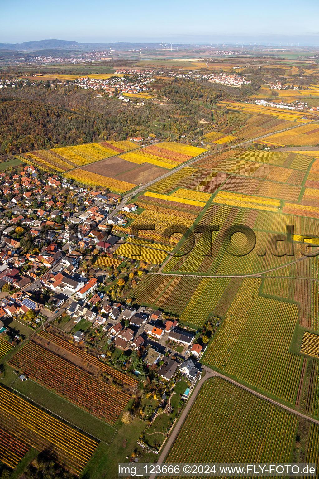 Battenberg in the state Rhineland-Palatinate, Germany out of the air