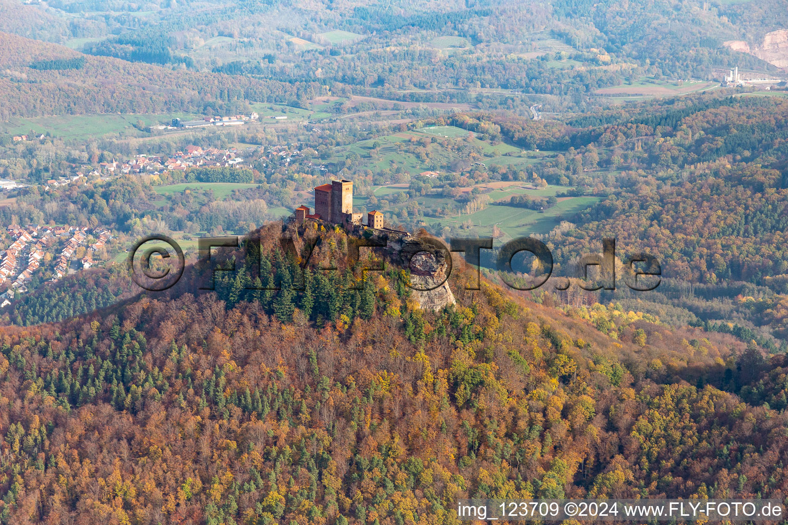 Trifels Castle Ruins in Annweiler am Trifels in the state Rhineland-Palatinate, Germany