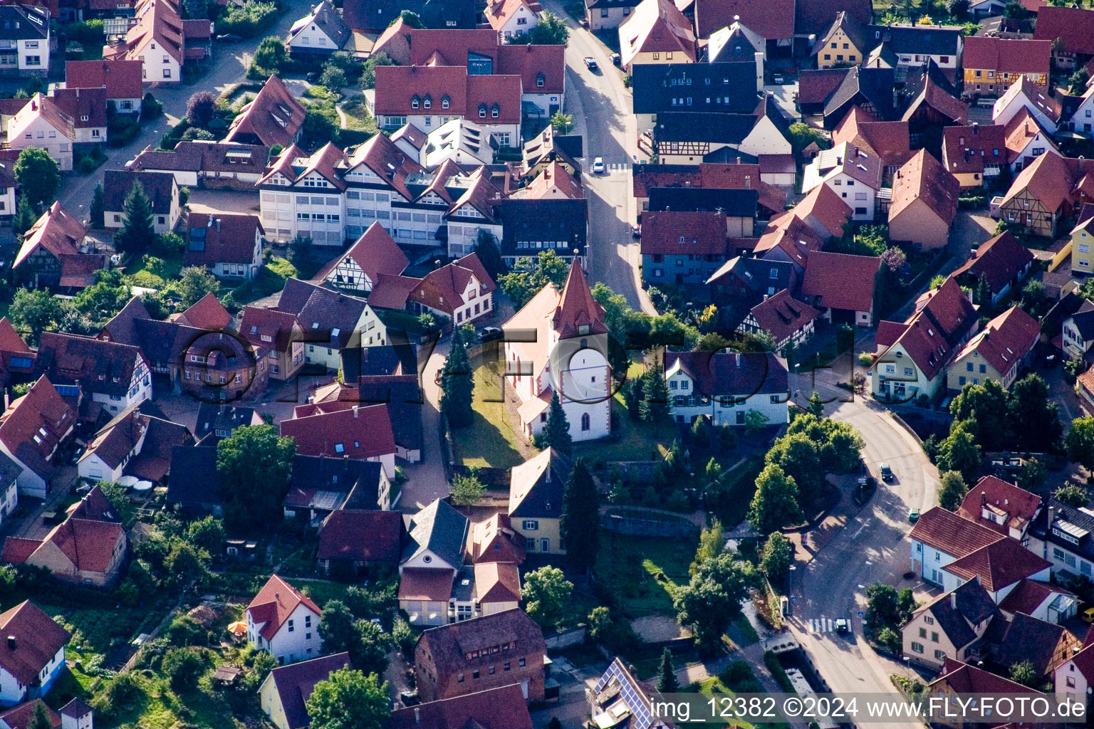 Barbara Church in the district Ellmendingen in Keltern in the state Baden-Wuerttemberg, Germany