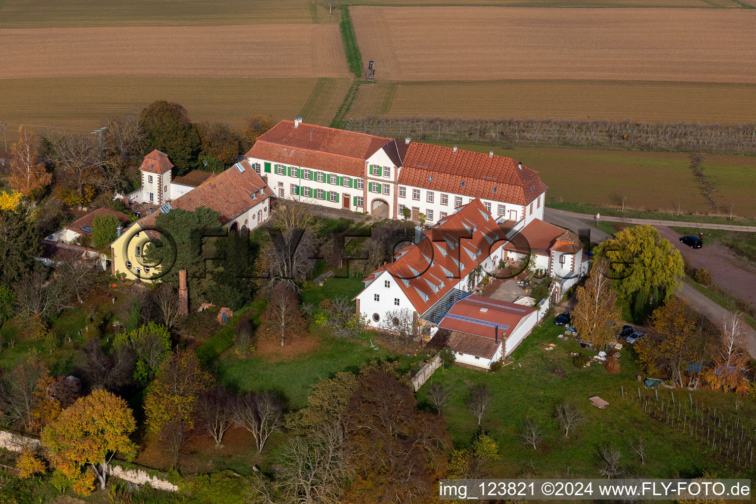 Oblique view of Workshop for hidden talents in Schweighofen in the state Rhineland-Palatinate, Germany