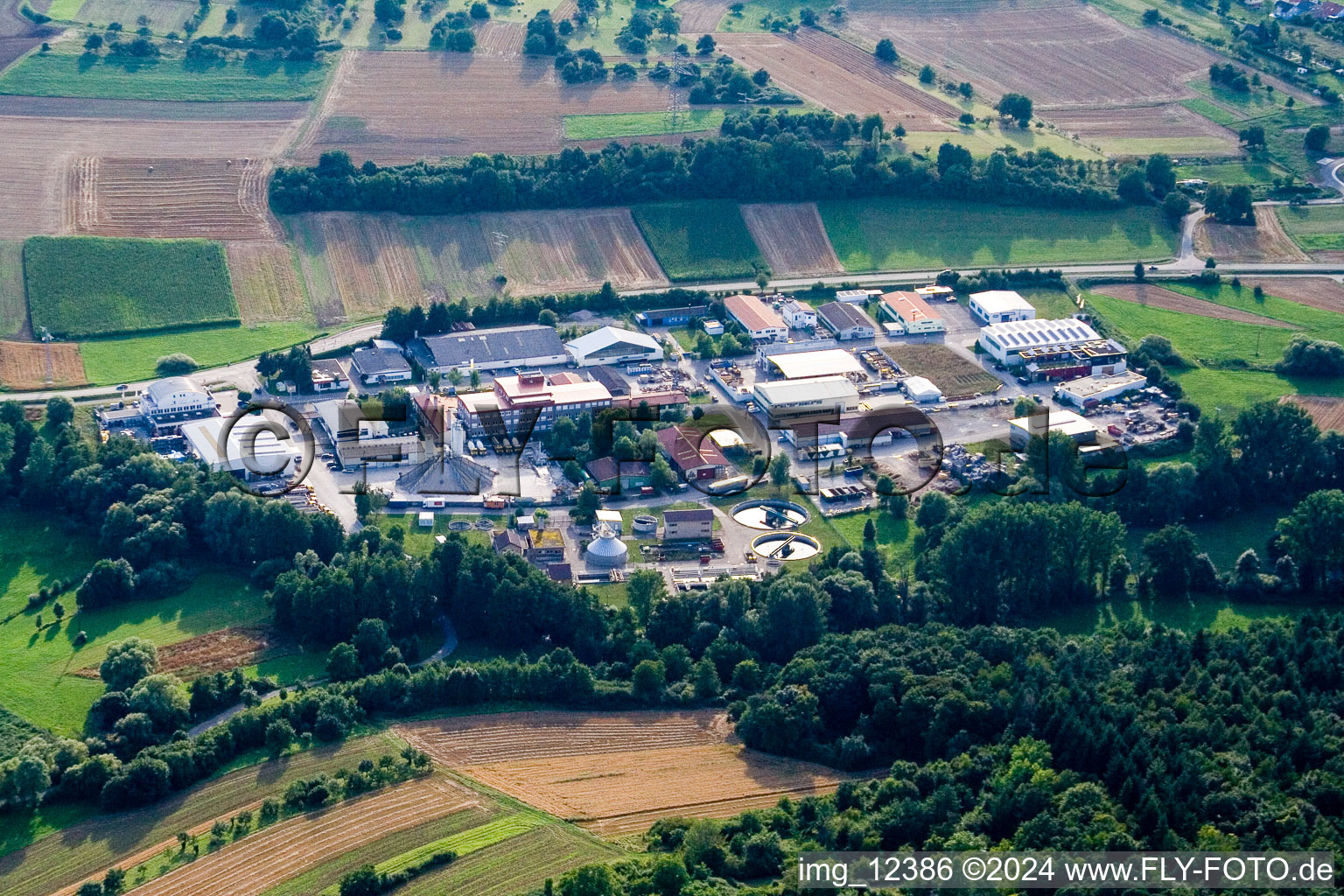 Glauberstr commercial area in the district Dietenhausen in Keltern in the state Baden-Wuerttemberg, Germany