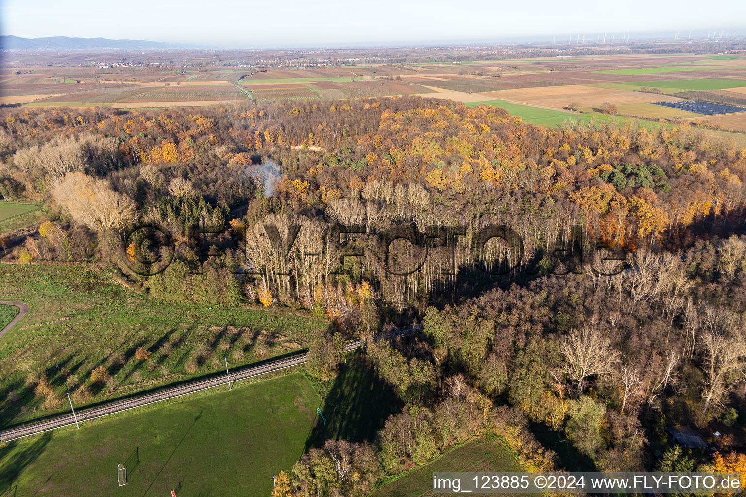 Billigheimer Bruch, Erlenbachtal between Barbelroth, Hergersweiler and Winden in Barbelroth in the state Rhineland-Palatinate, Germany from the plane