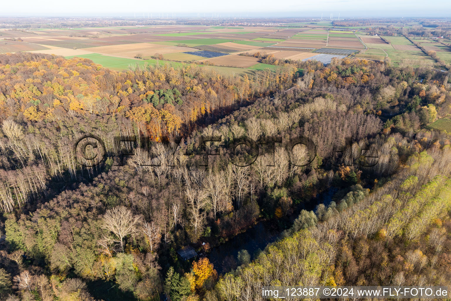 Billigheimer Bruch, Erlenbachtal between Barbelroth, Hergersweiler and Winden in Barbelroth in the state Rhineland-Palatinate, Germany viewn from the air