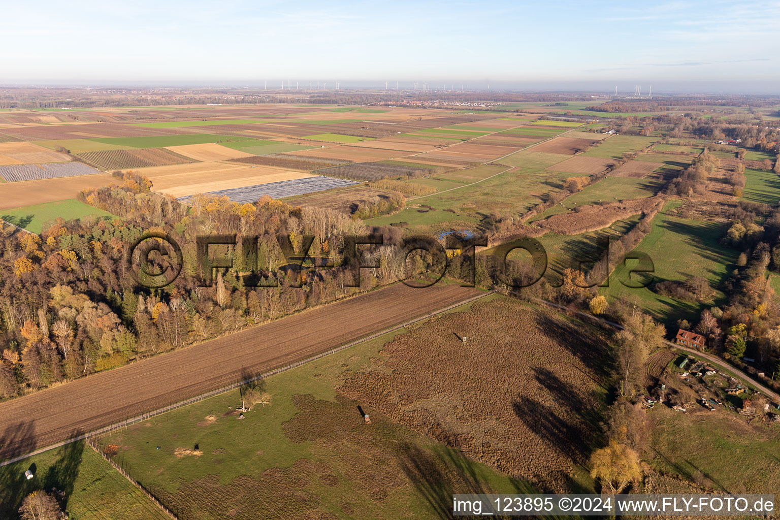 Billigheimer Bruch, Erlenbachtal between Barbelroth, Hergersweiler and Winden in the district Mühlhofen in Billigheim-Ingenheim in the state Rhineland-Palatinate, Germany viewn from the air