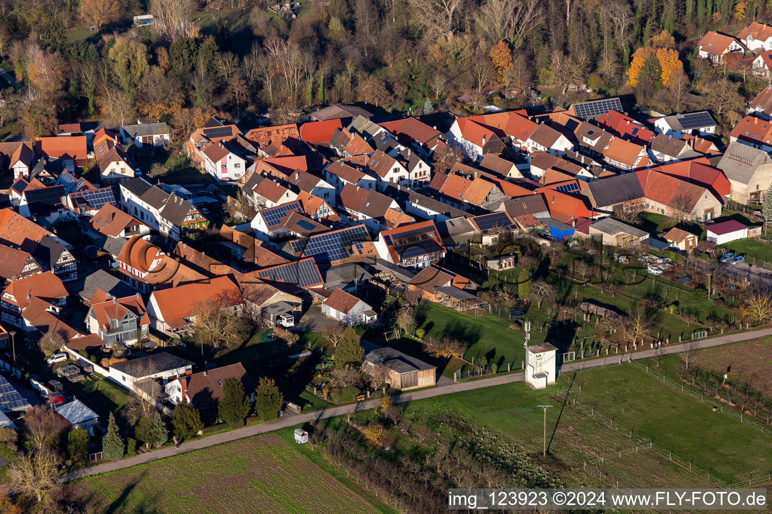 Winden in the state Rhineland-Palatinate, Germany from above