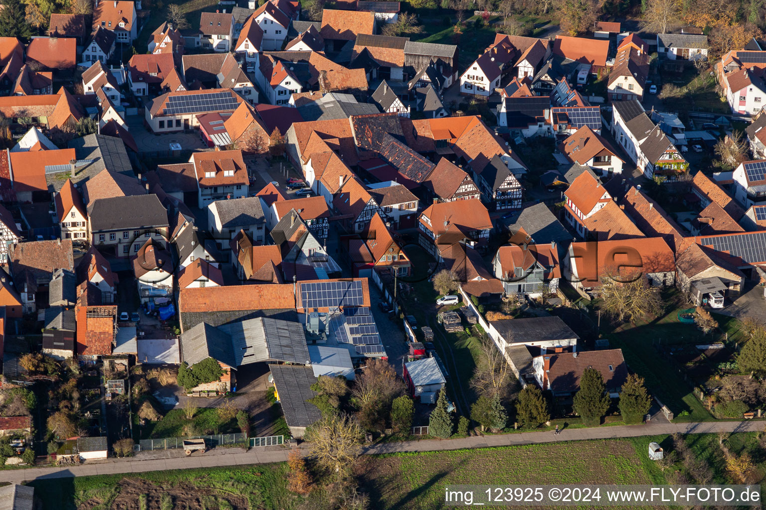 Winden in the state Rhineland-Palatinate, Germany seen from above