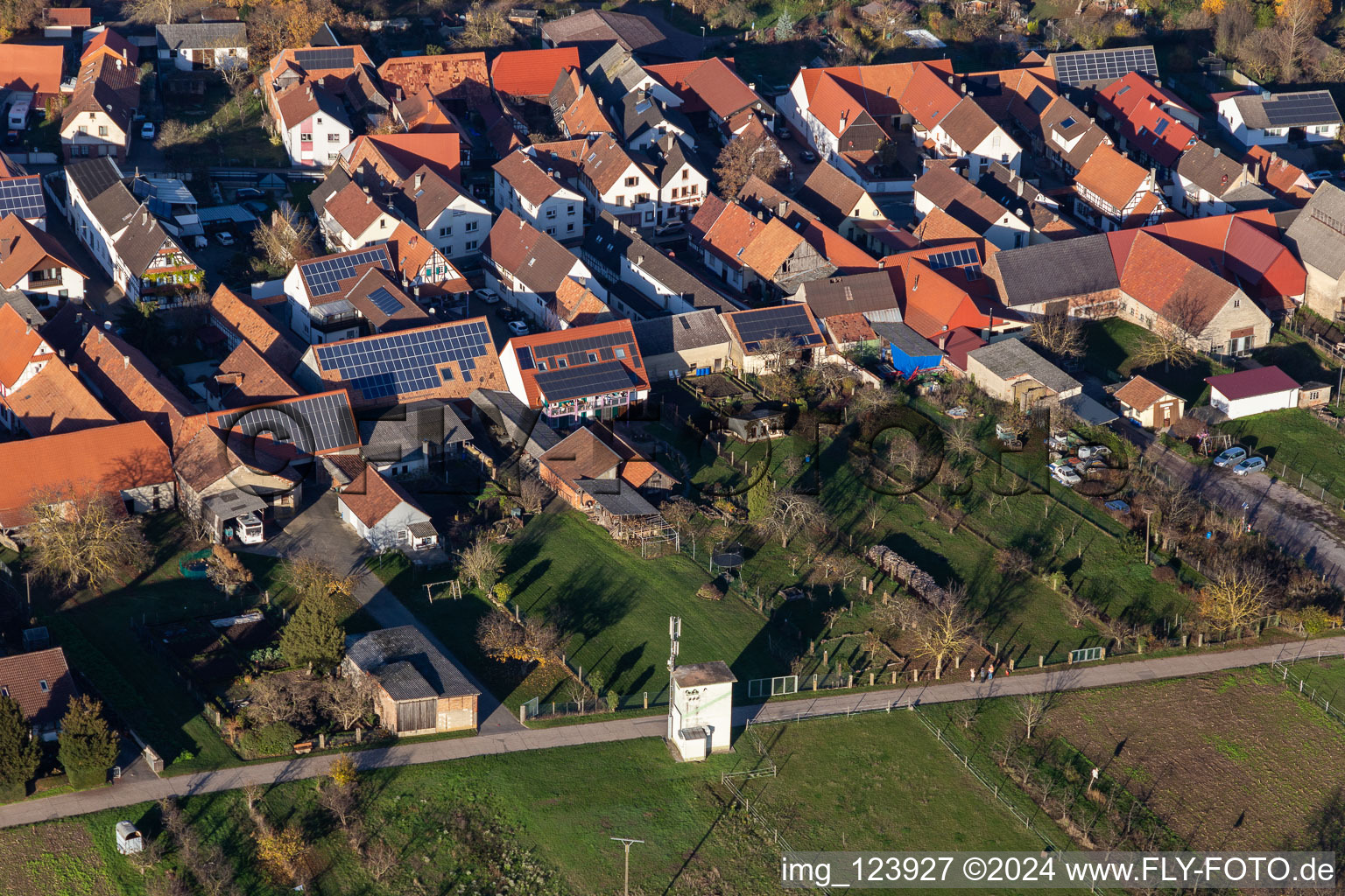 Bird's eye view of Winden in the state Rhineland-Palatinate, Germany