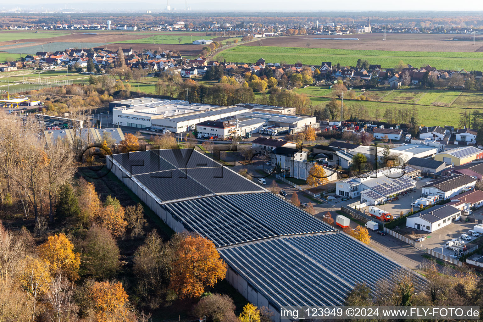 Horst Industrial Estate, Barthelsmühlring in the district Minderslachen in Kandel in the state Rhineland-Palatinate, Germany