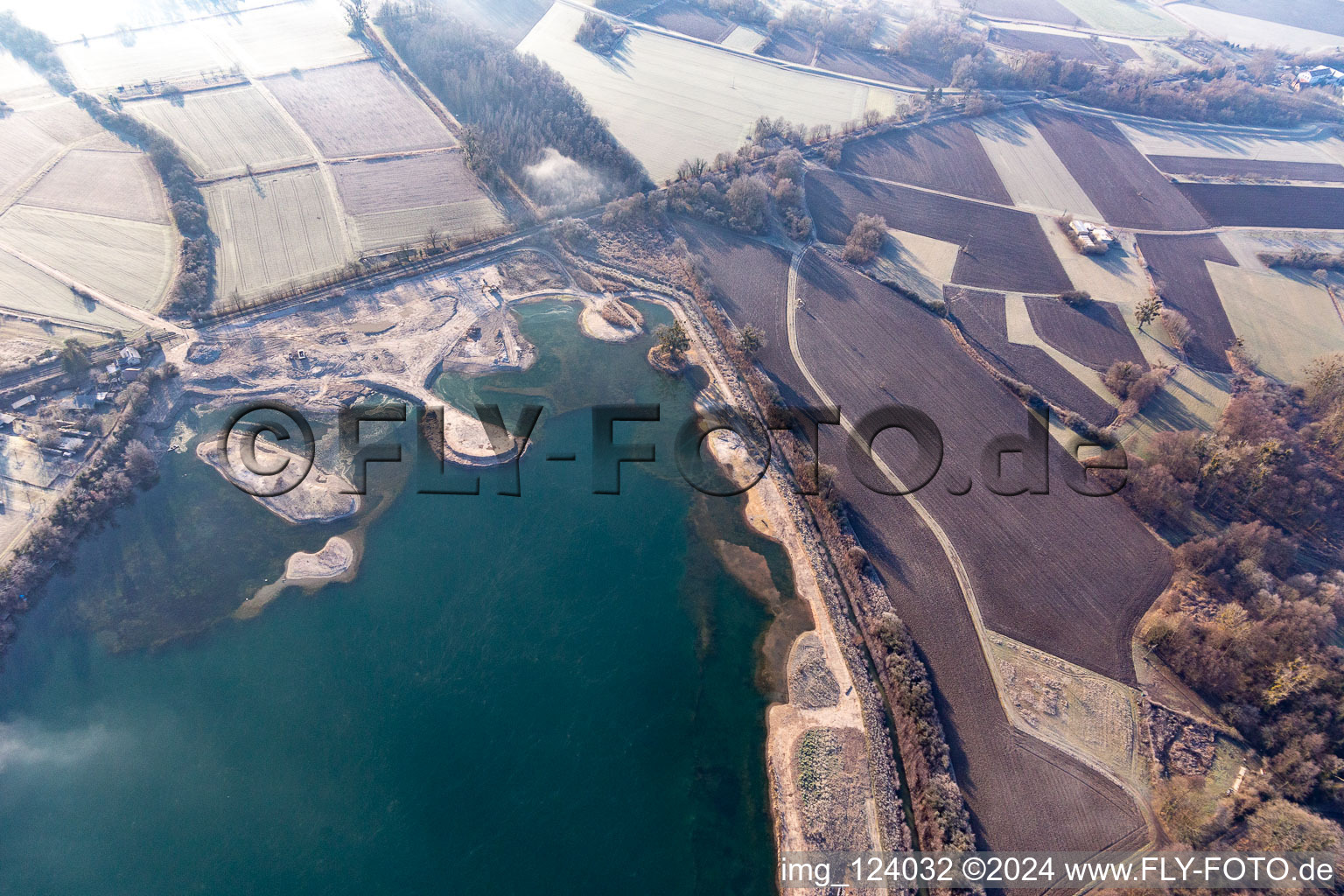 Epple Lake at the Tankgraben in the district Neuburg in Neuburg am Rhein in the state Rhineland-Palatinate, Germany