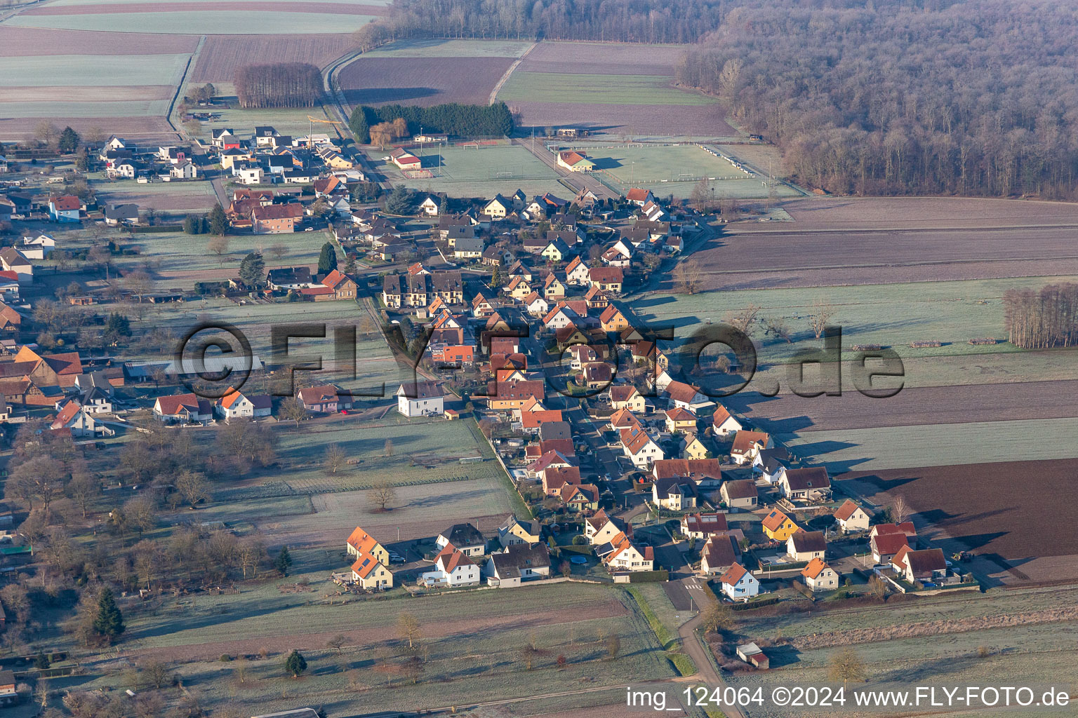 Niederlauterbach in the state Bas-Rhin, France out of the air