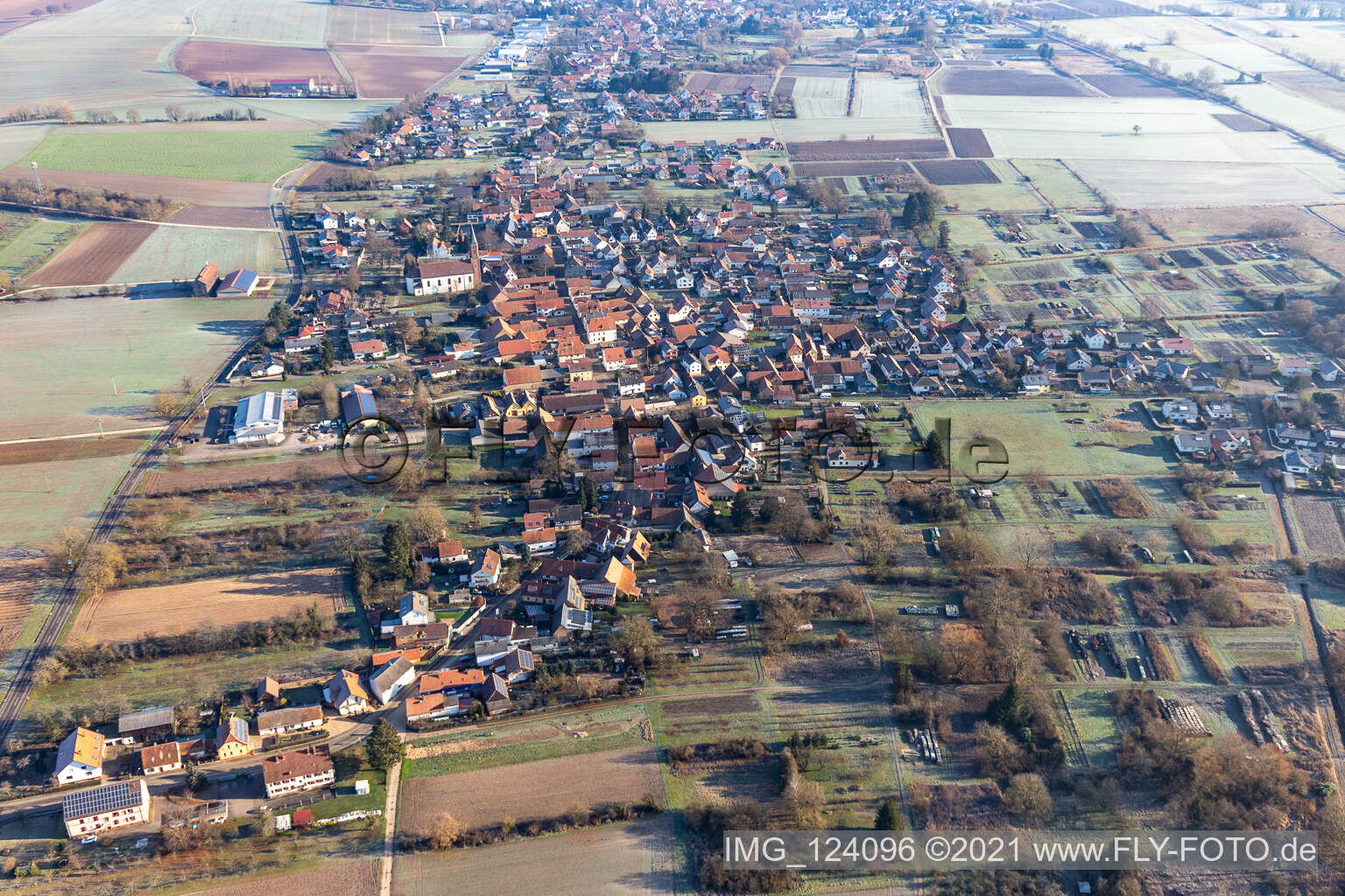 Kapsweyer in the state Rhineland-Palatinate, Germany from a drone