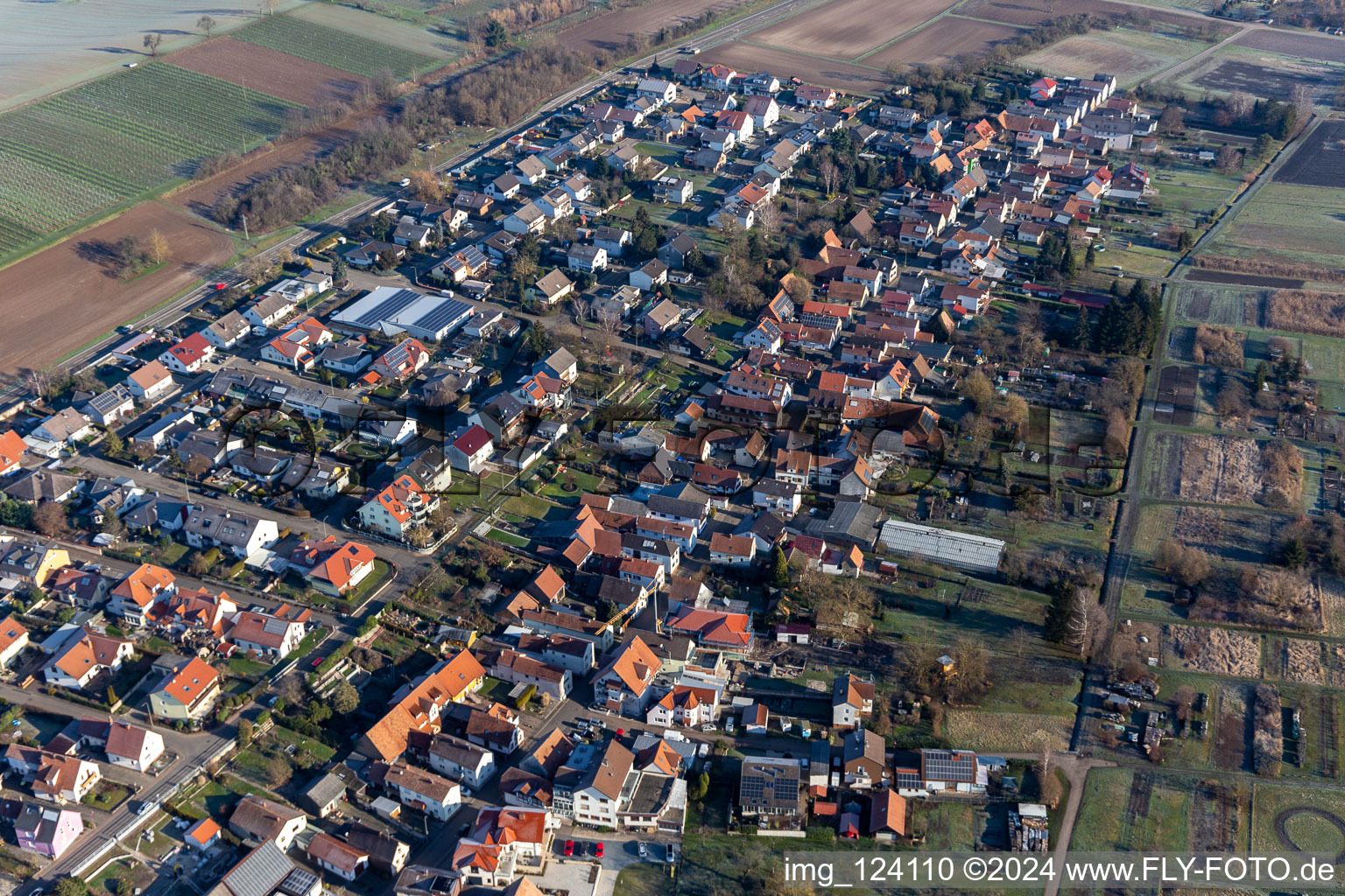 Lower Main Street, Guttenberg and Wasgau Street in the district Kleinsteinfeld in Steinfeld in the state Rhineland-Palatinate, Germany