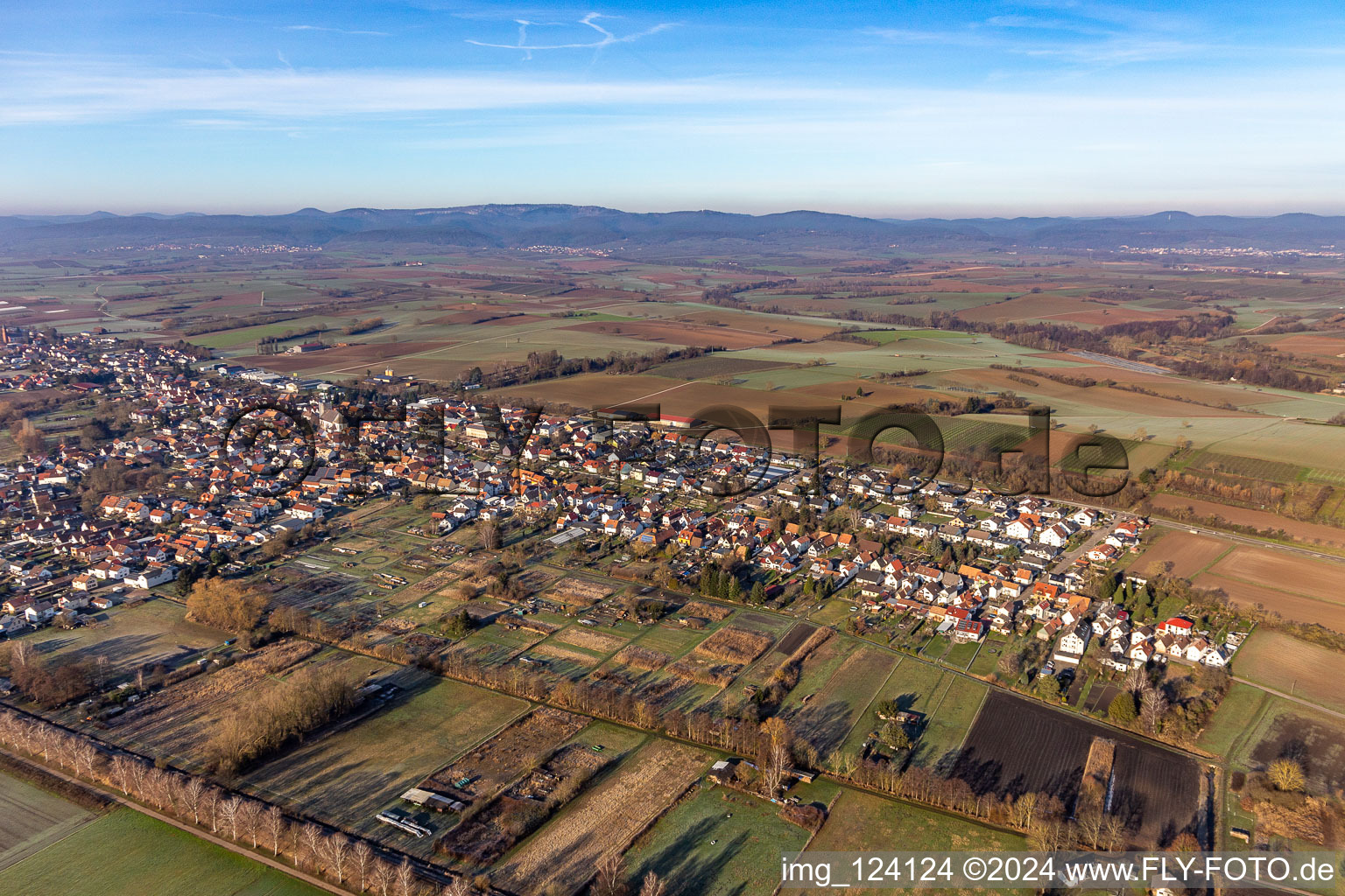 Oblique view of Steinfeld in the state Rhineland-Palatinate, Germany