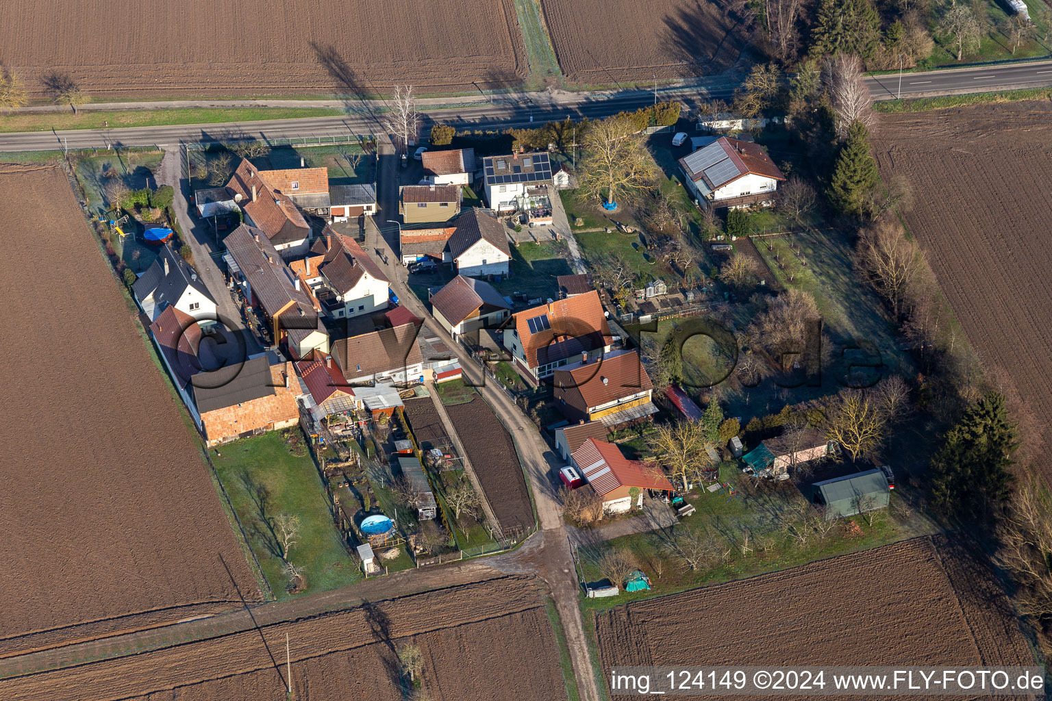 Freckenfeld in the state Rhineland-Palatinate, Germany out of the air