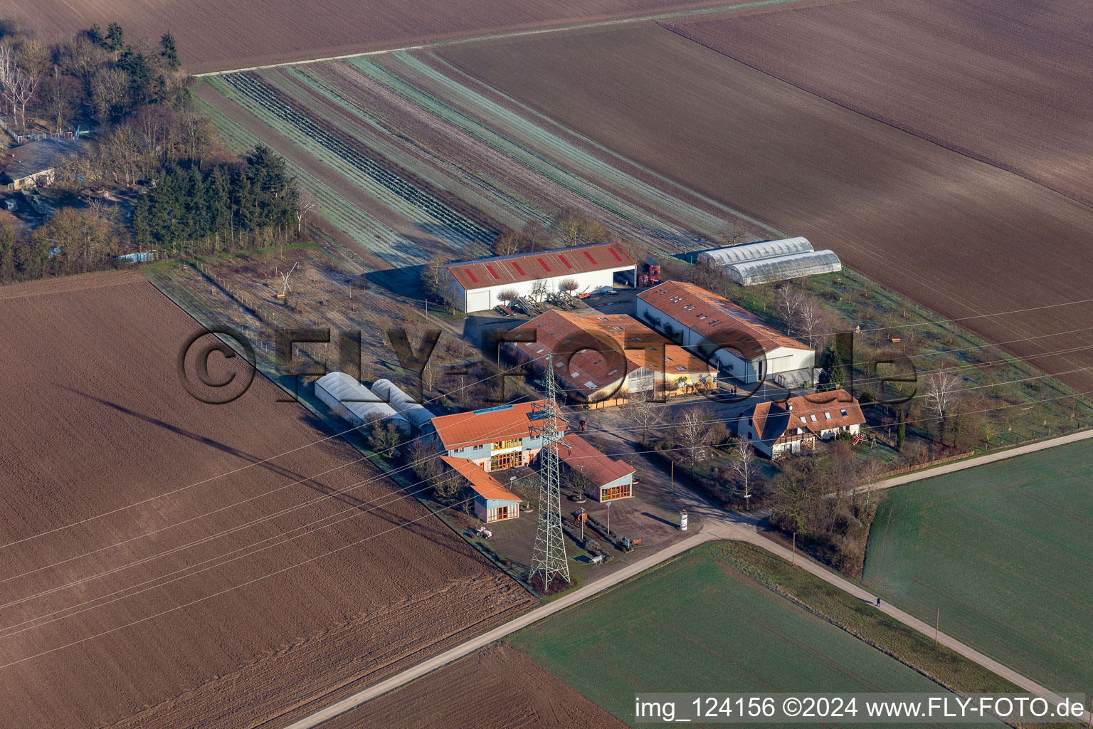 Schoßberghof farm shop in Minfeld in the state Rhineland-Palatinate, Germany