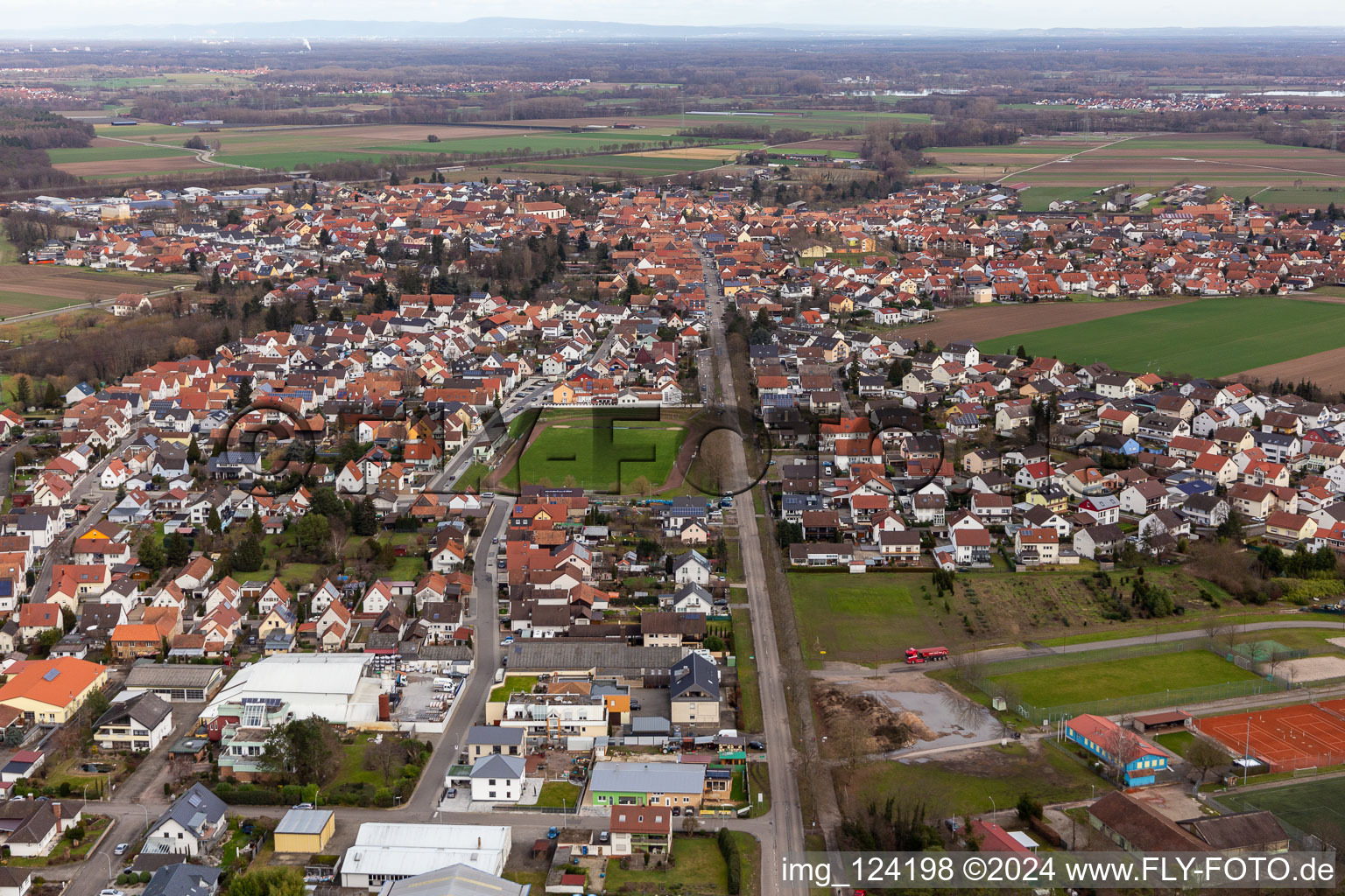 Rheinzabern in the state Rhineland-Palatinate, Germany out of the air