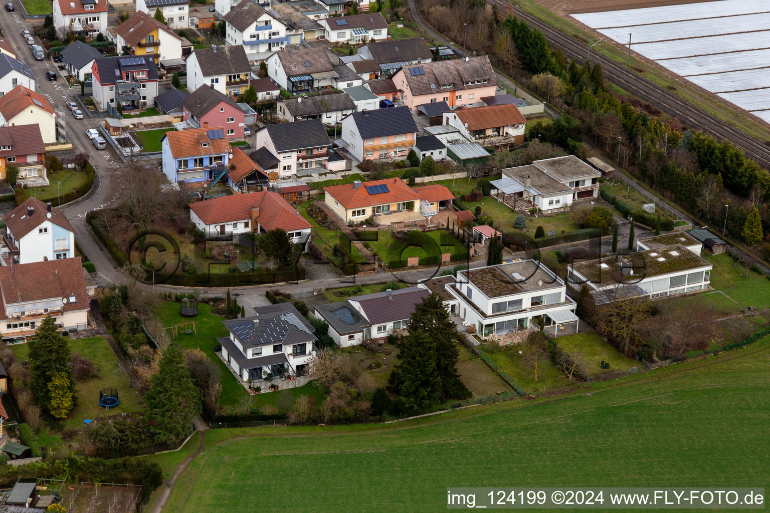 Elisabeth-Langgässer-Straße in Rheinzabern in the state Rhineland-Palatinate, Germany