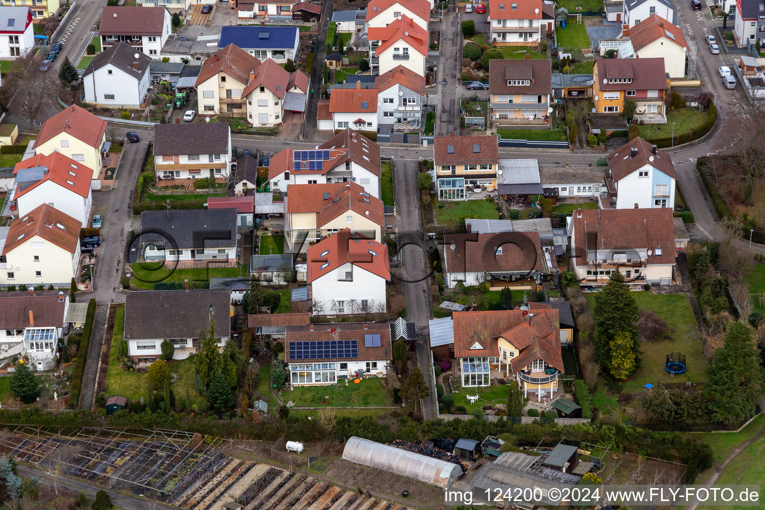 Goethering, Uhlandstr in Rheinzabern in the state Rhineland-Palatinate, Germany